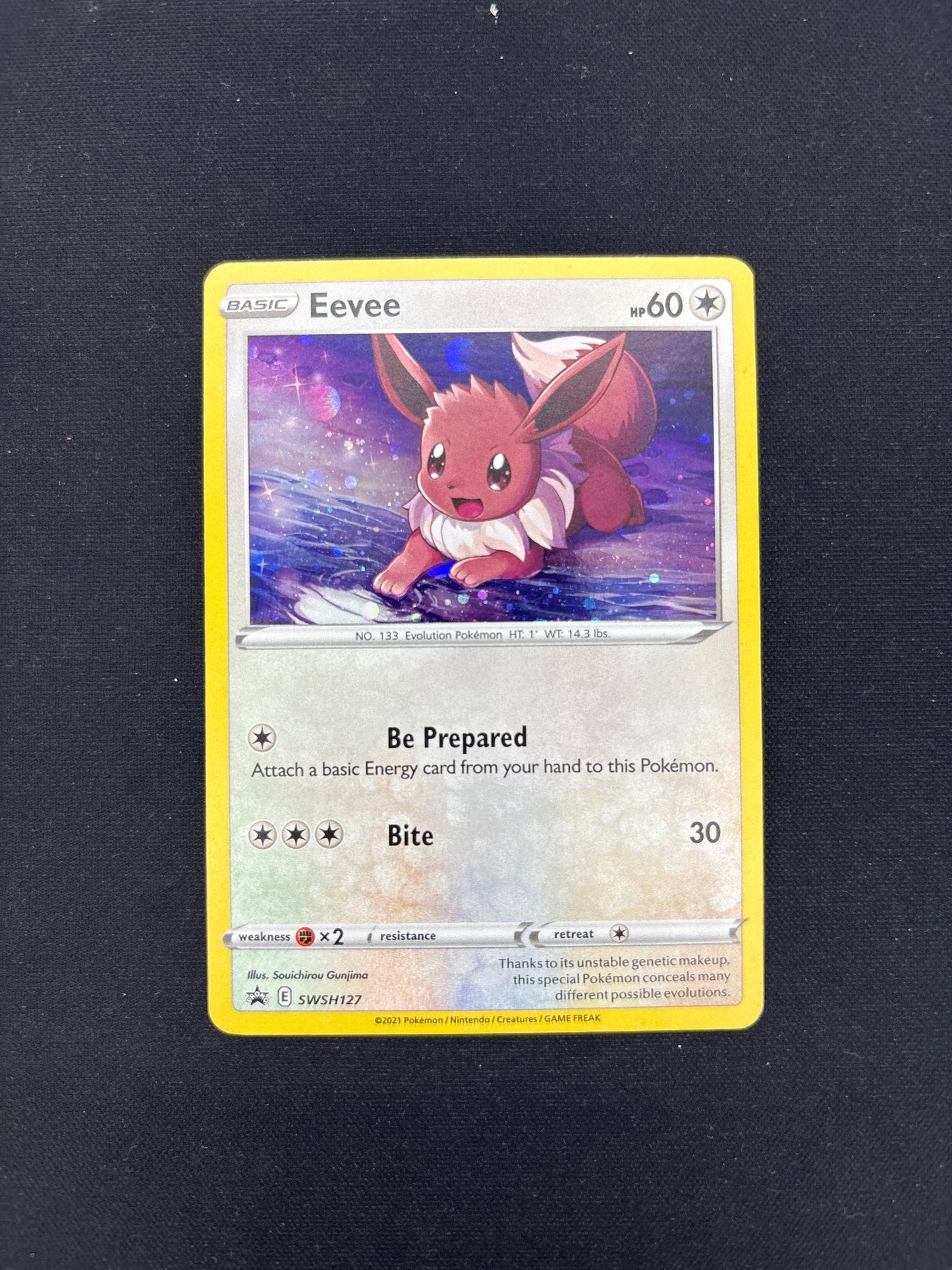 Auction Lot 300: Pokemon Card Eevee Holo SWSH Promo Condition Vary