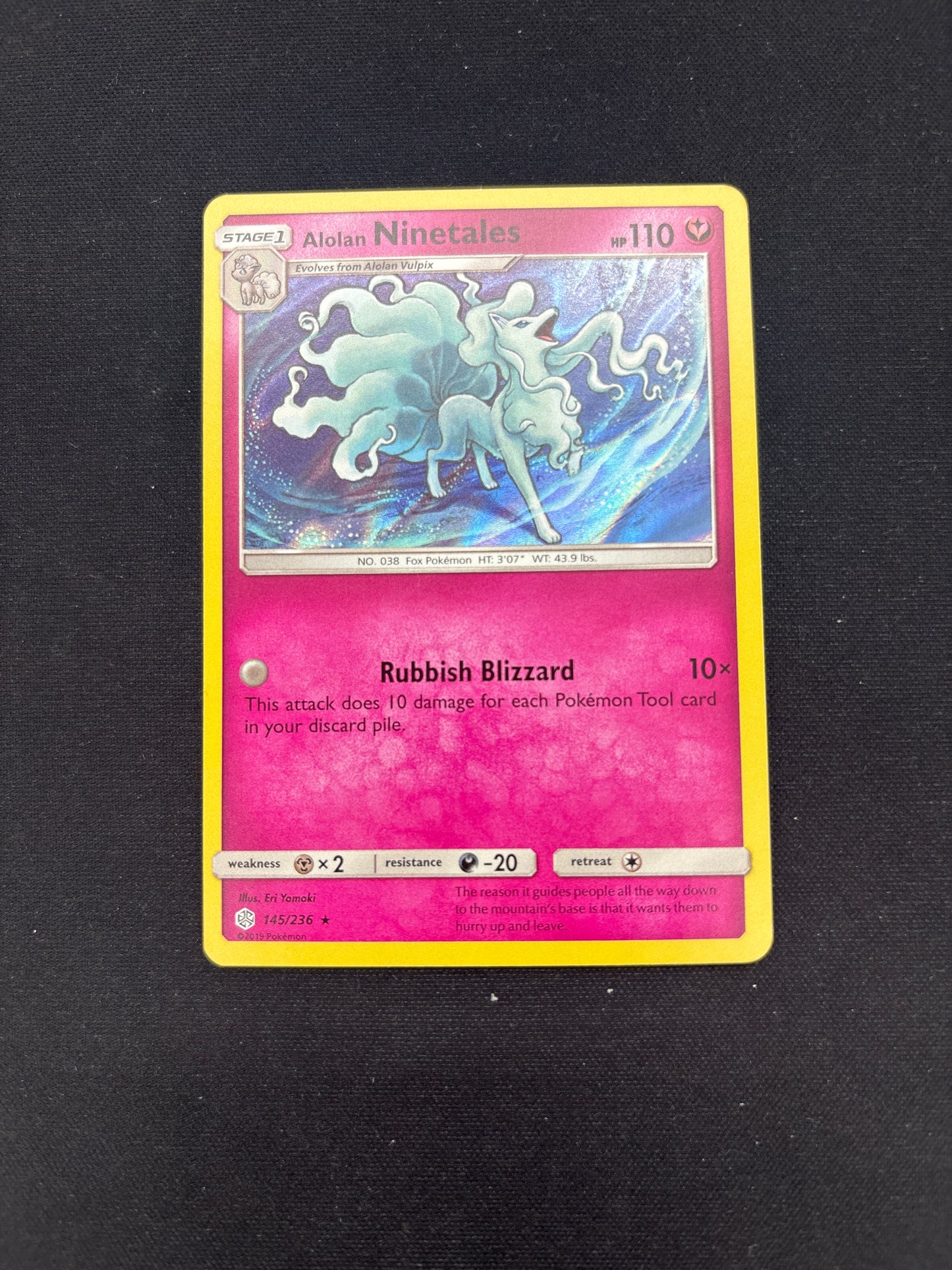 Auction Lot 236: Pokemon Card Alolan Ninetales Holo Card Conditions Vary