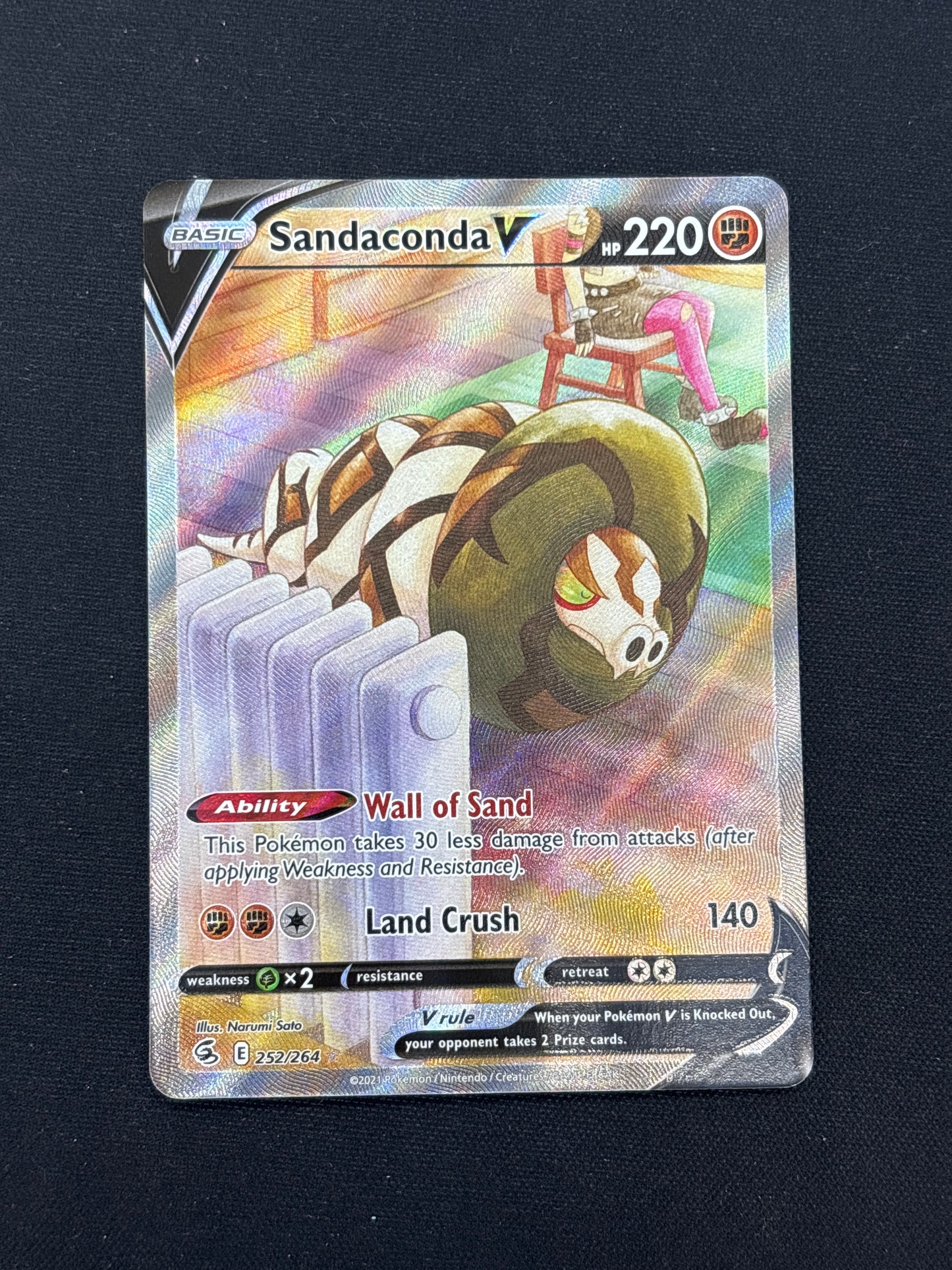 Auction Lot 262: Sandaconda V Full Art Card Conditions Vary