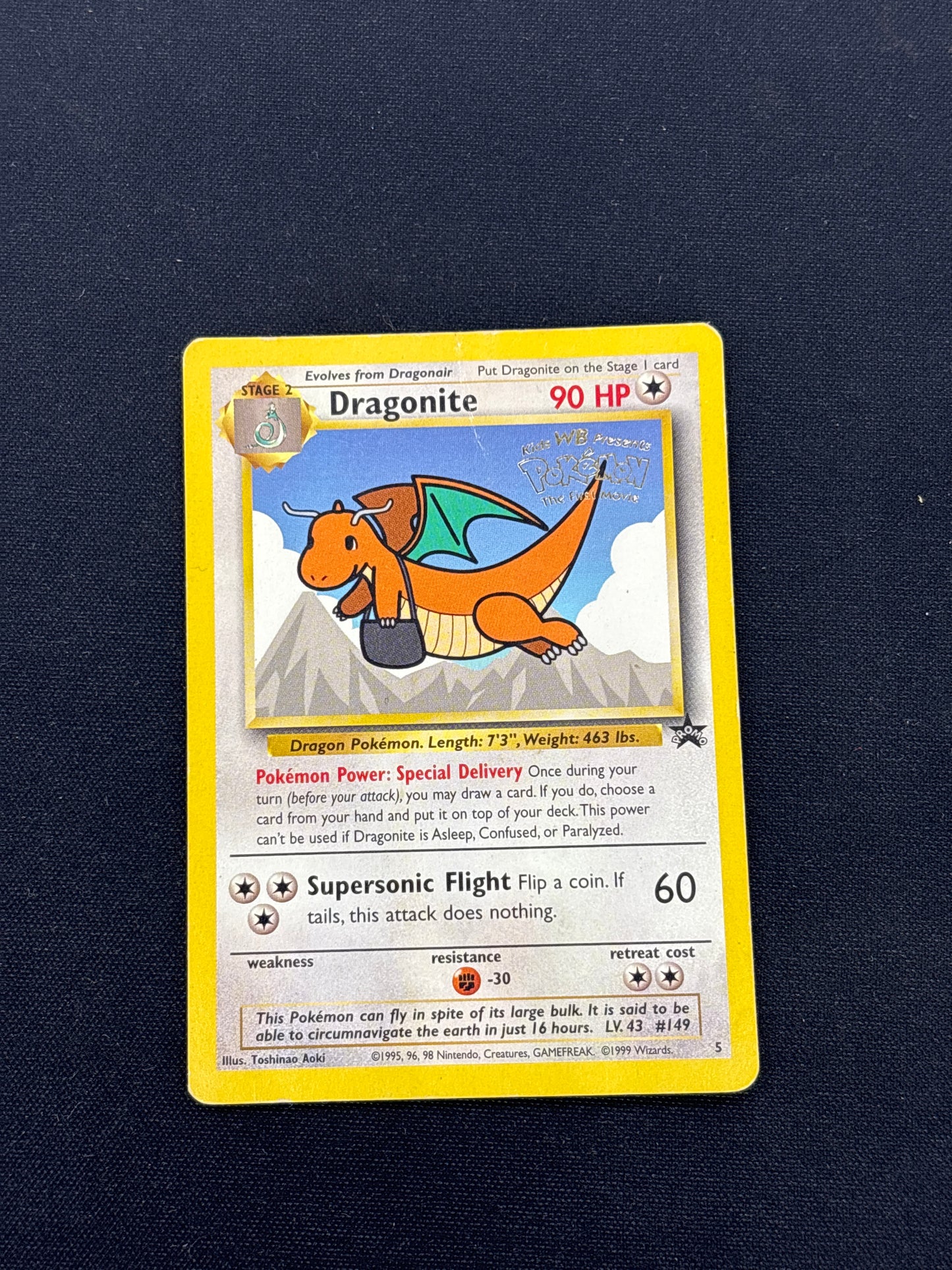 Auction Lot 10: Dragonite Movie Promo Card Conditions Vary
