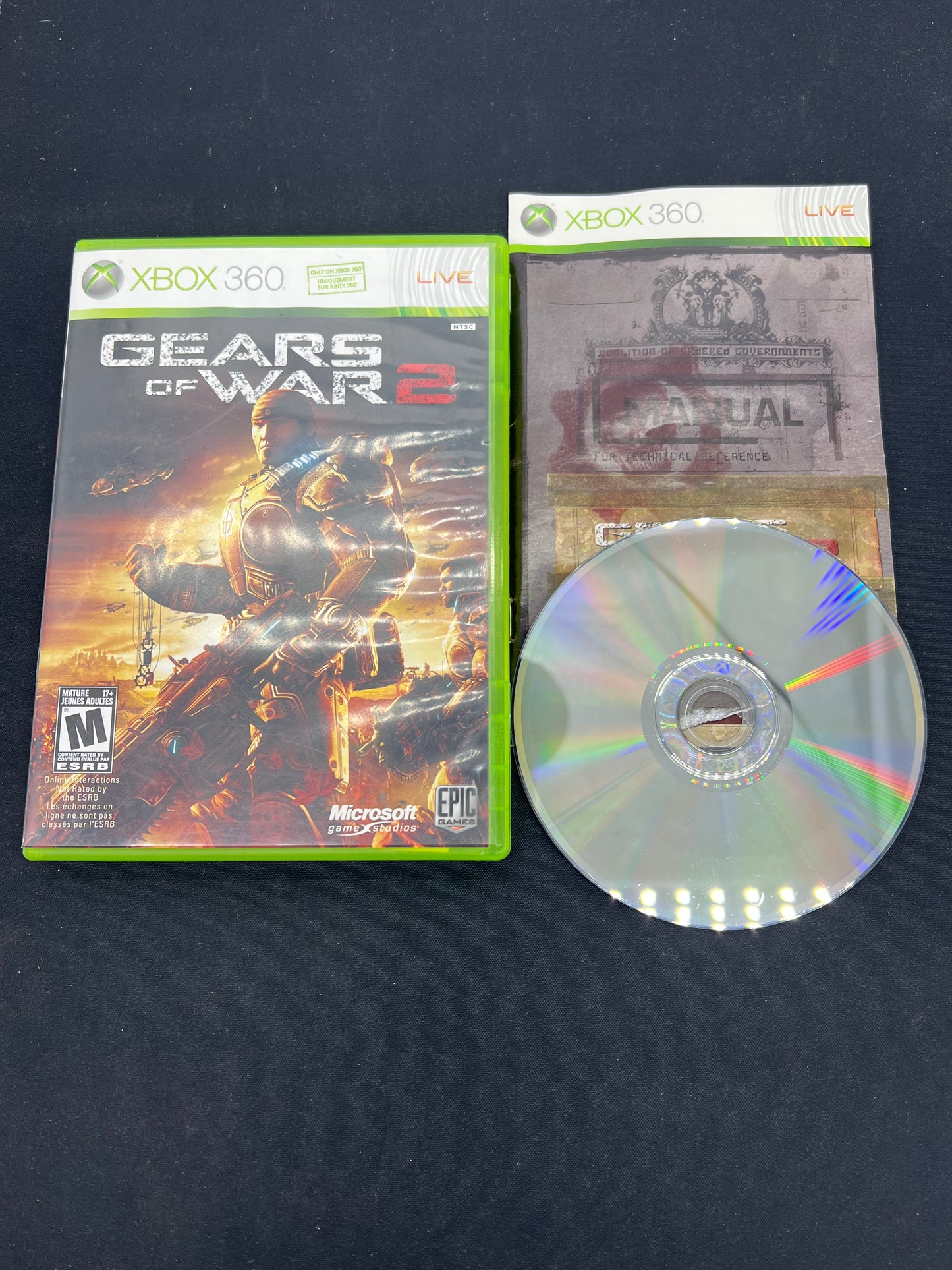 Auction Lot 208: XBOX 360 Video Game Gears of War Lot of 4 CIB Gears 3 Sealed