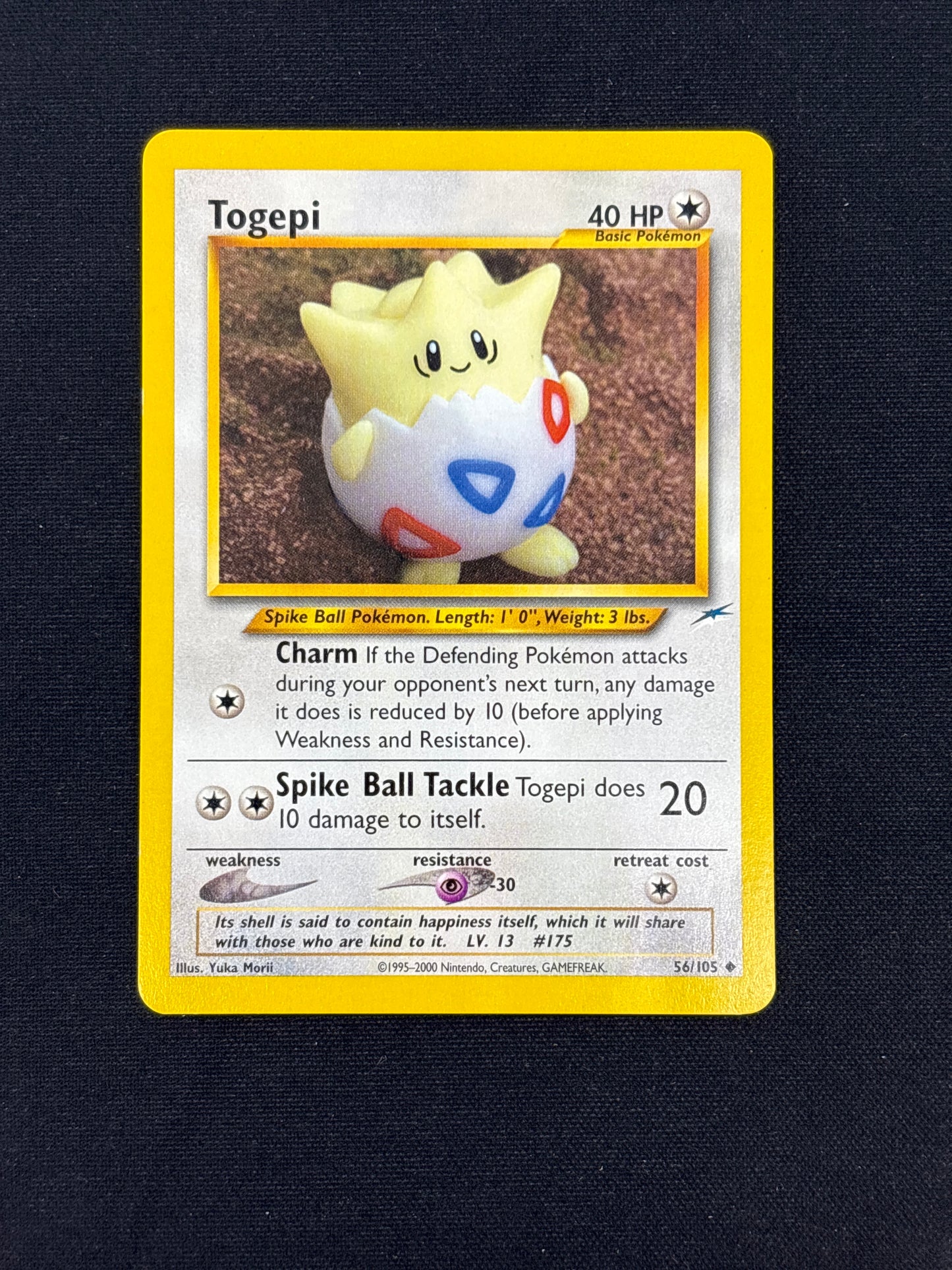 Auction Lot 4: Togepi Pokemon Neo Destiny Card Conditions Vary