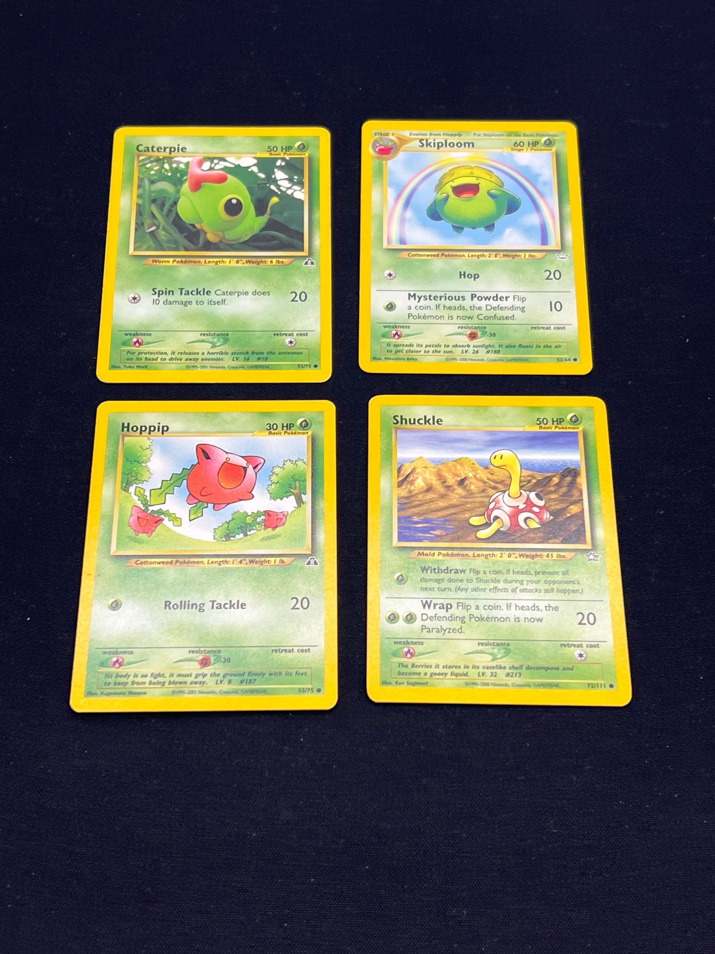 Auction Lot 228: Pokemon Cards Lot of 4 Assorted Neo WOTC Conditions Vary
