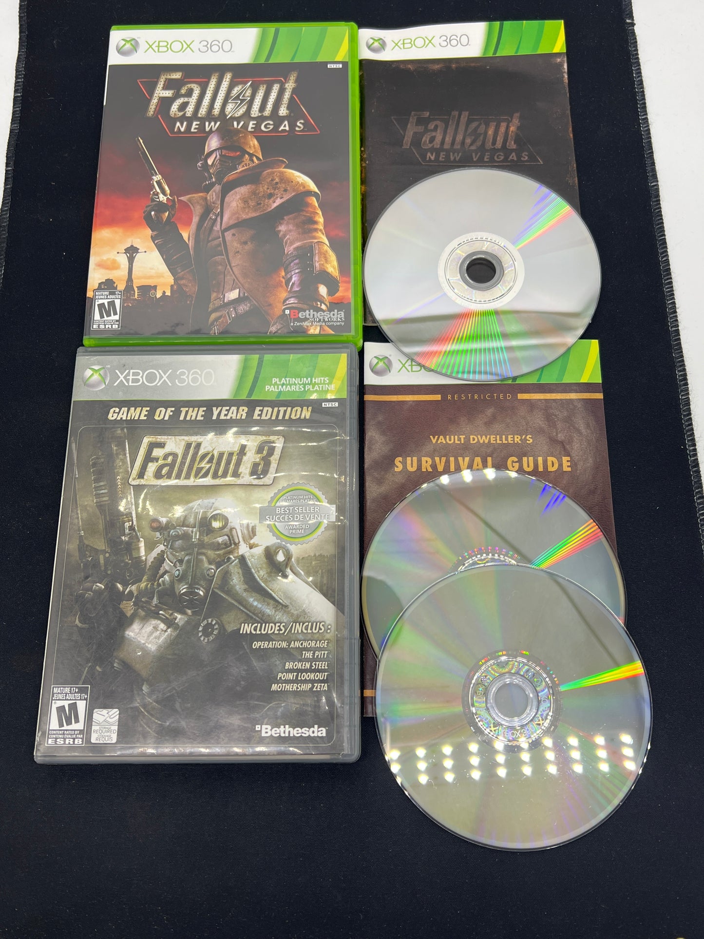 Auction Lot 206: XBOX 360 Video Game Fallout New Vegas & Fallout 3 CIB