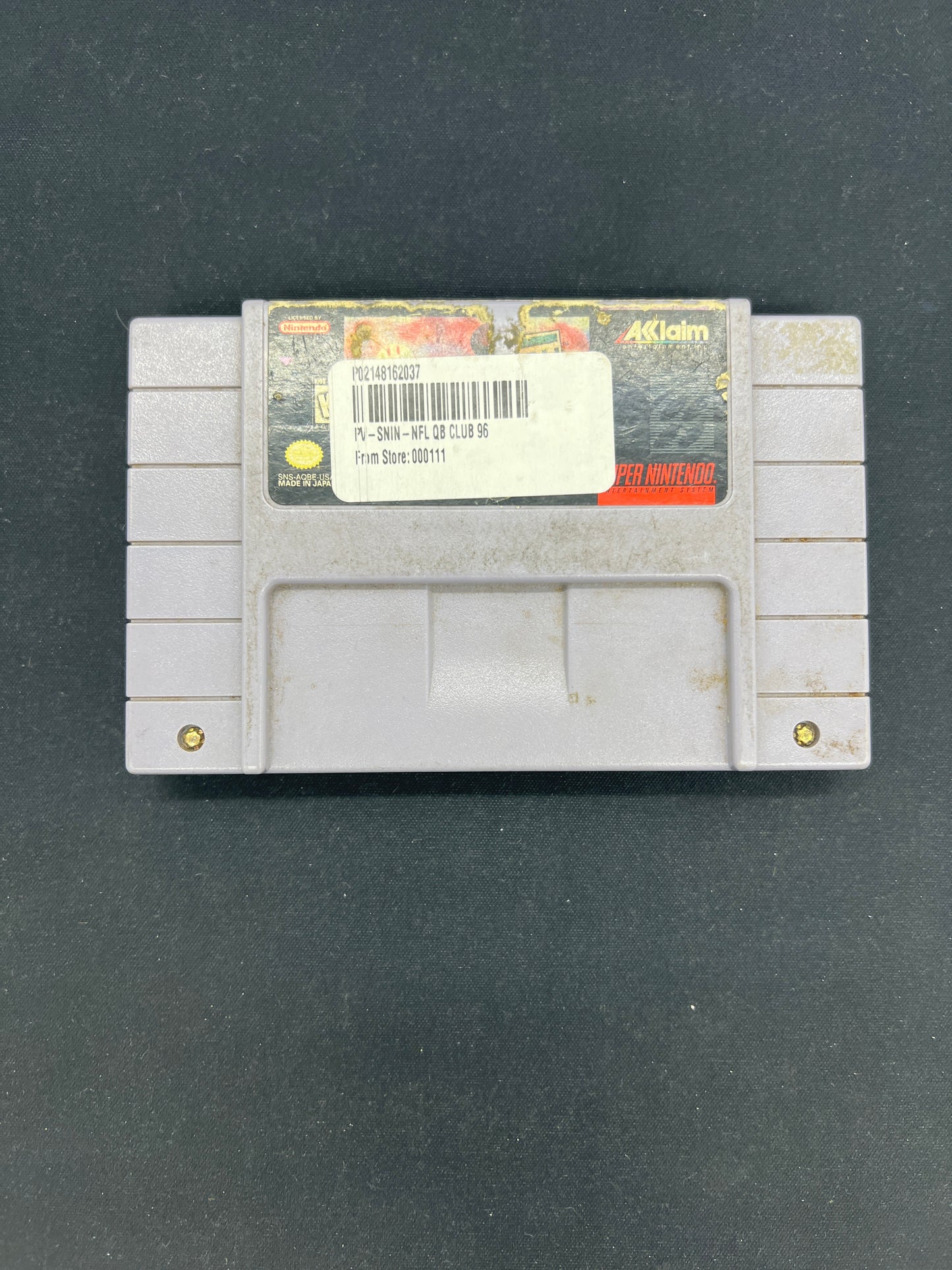 Auction Lot 215: SNES Video Game NFL Quarterback Club 96 Loose
