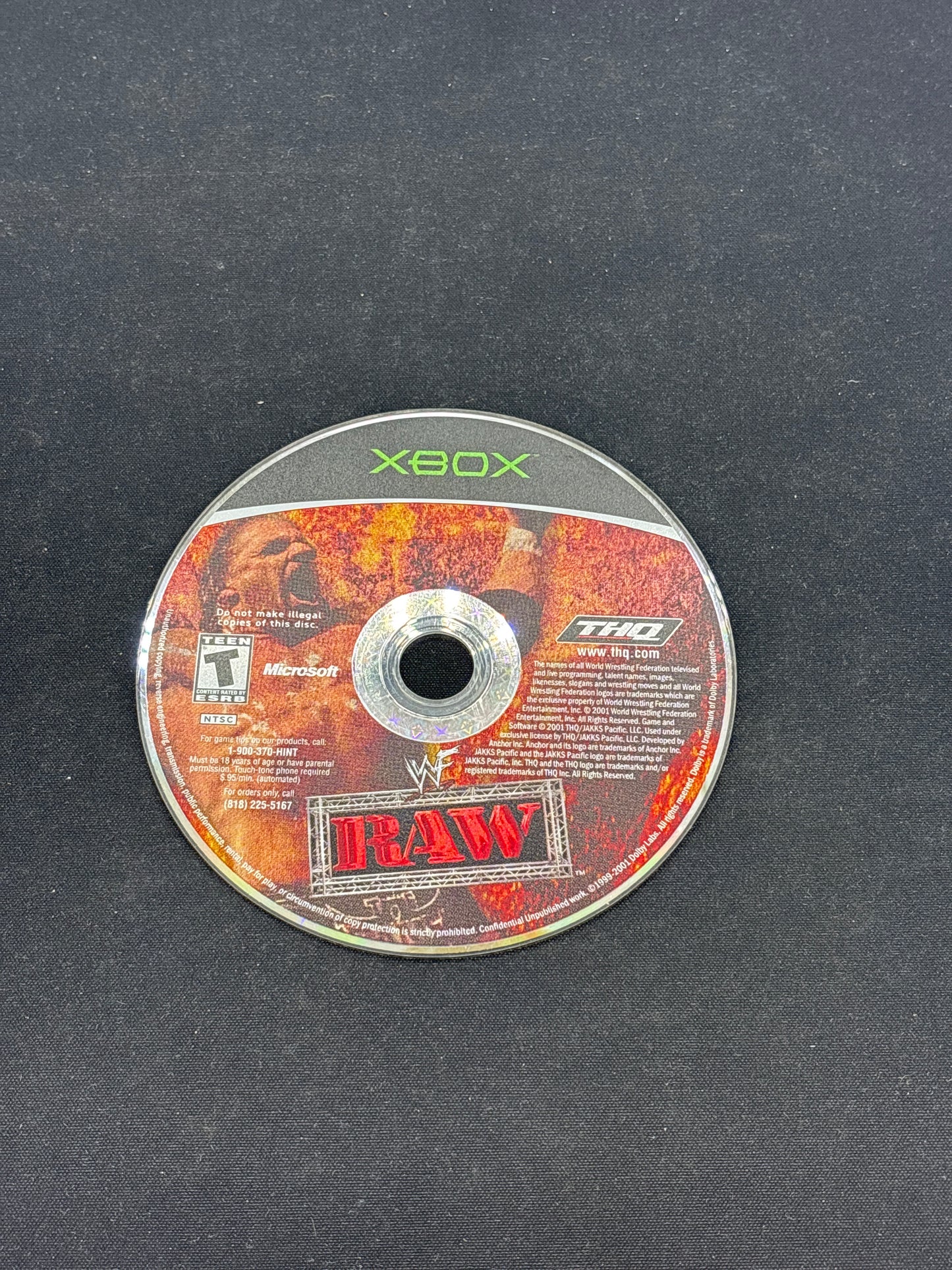 Auction Lot 264: XBOX Video Game WWE RAW Loose