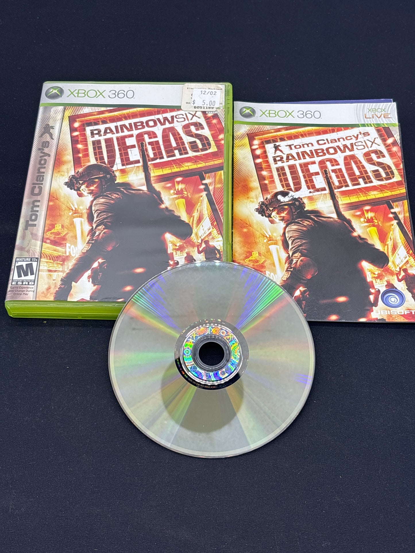 Auction Lot 112: XBOX 360 Tom Clancy's Rainbow Six Vegas CIB