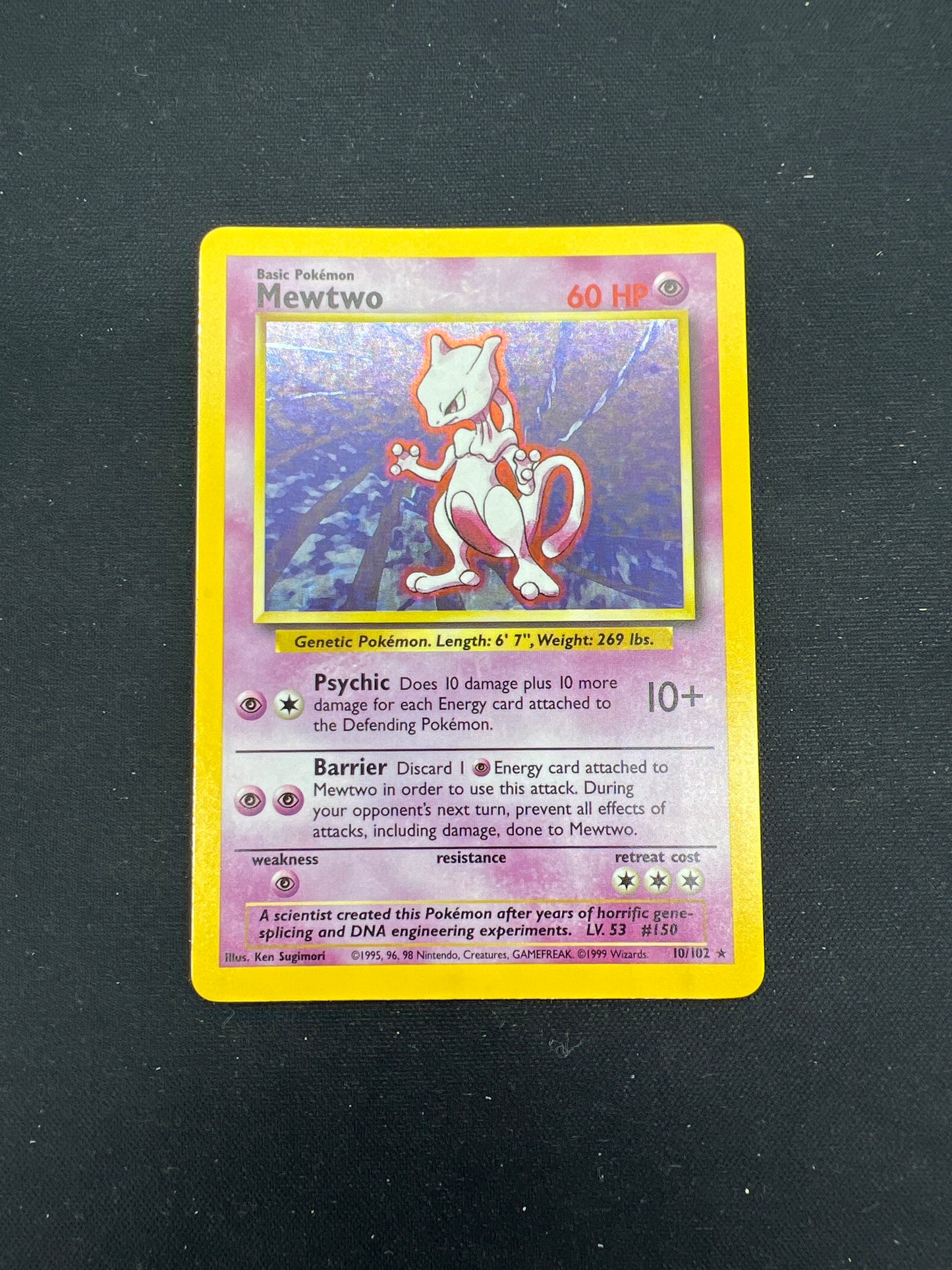 Auction Lot 201: Pokemon Cards Mewtwo Holo WOTC Base Set Conditions Vary