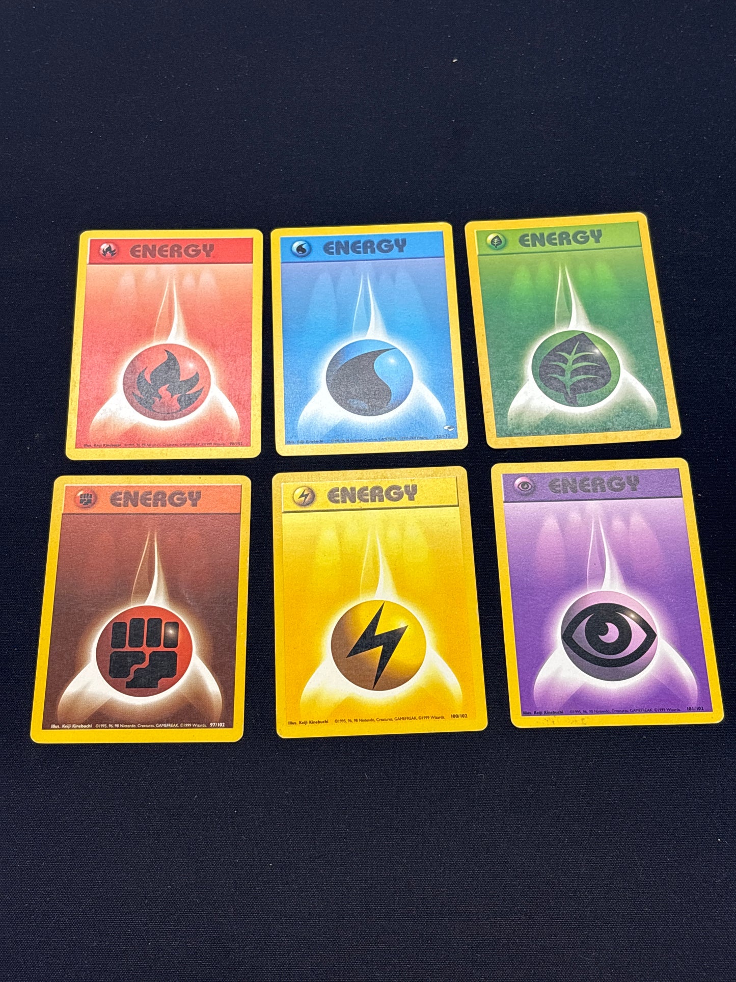 Auction Lot 53: Pokemon Energy 6 Card Lot Conditions Vary