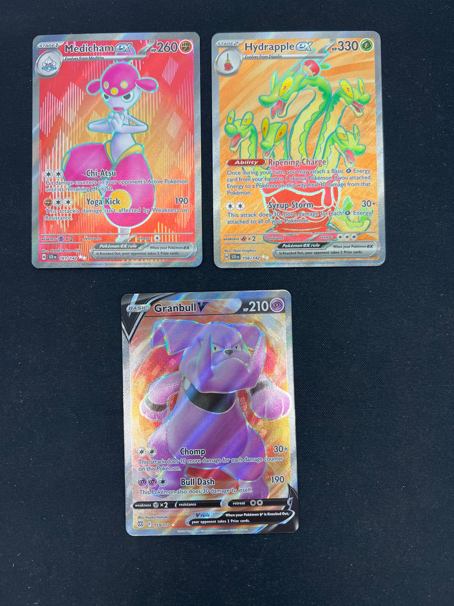 Auction Lot 202: Pokemon Cards Lot of 3 Assorted Full Art Ultra Rares Conditions Vary