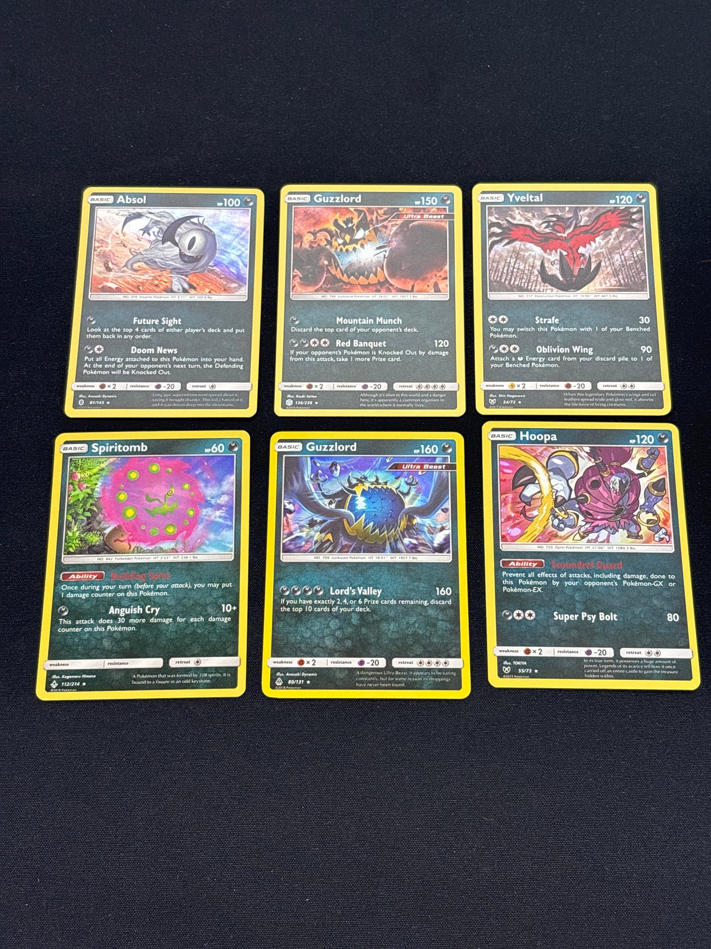 Auction Lot 267: Pokemon Cards Lot of 6 Assorted Dark Holo Rares Conditions Vary