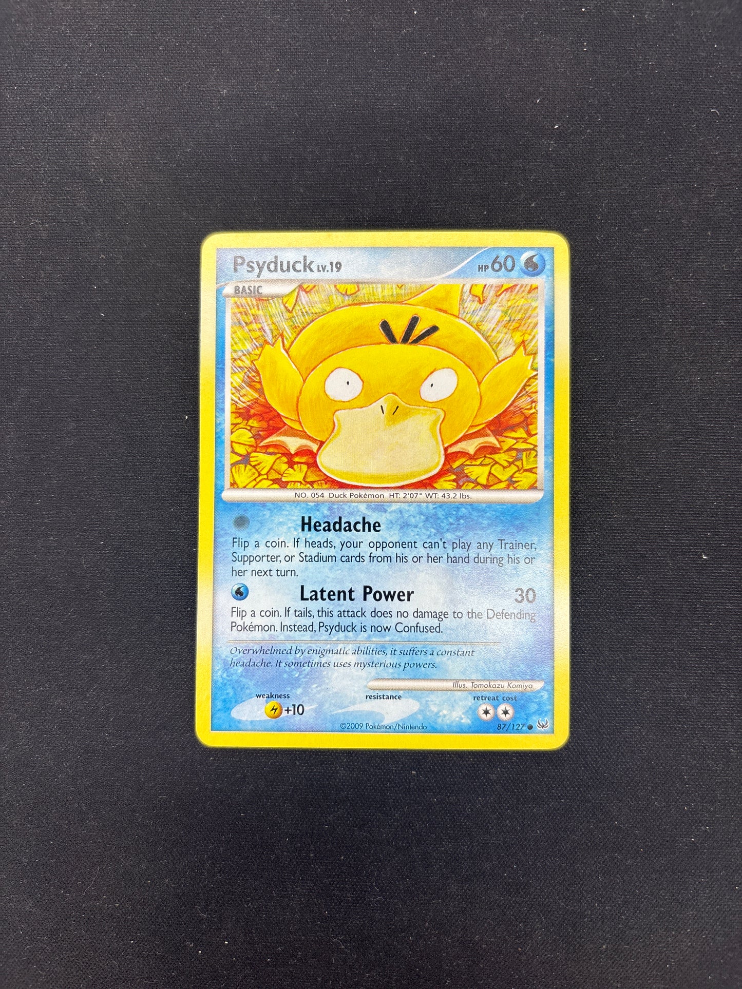 Auction Lot 13: Pokemon Cards Platinum Era Psyduck Non Holo Condition Vary