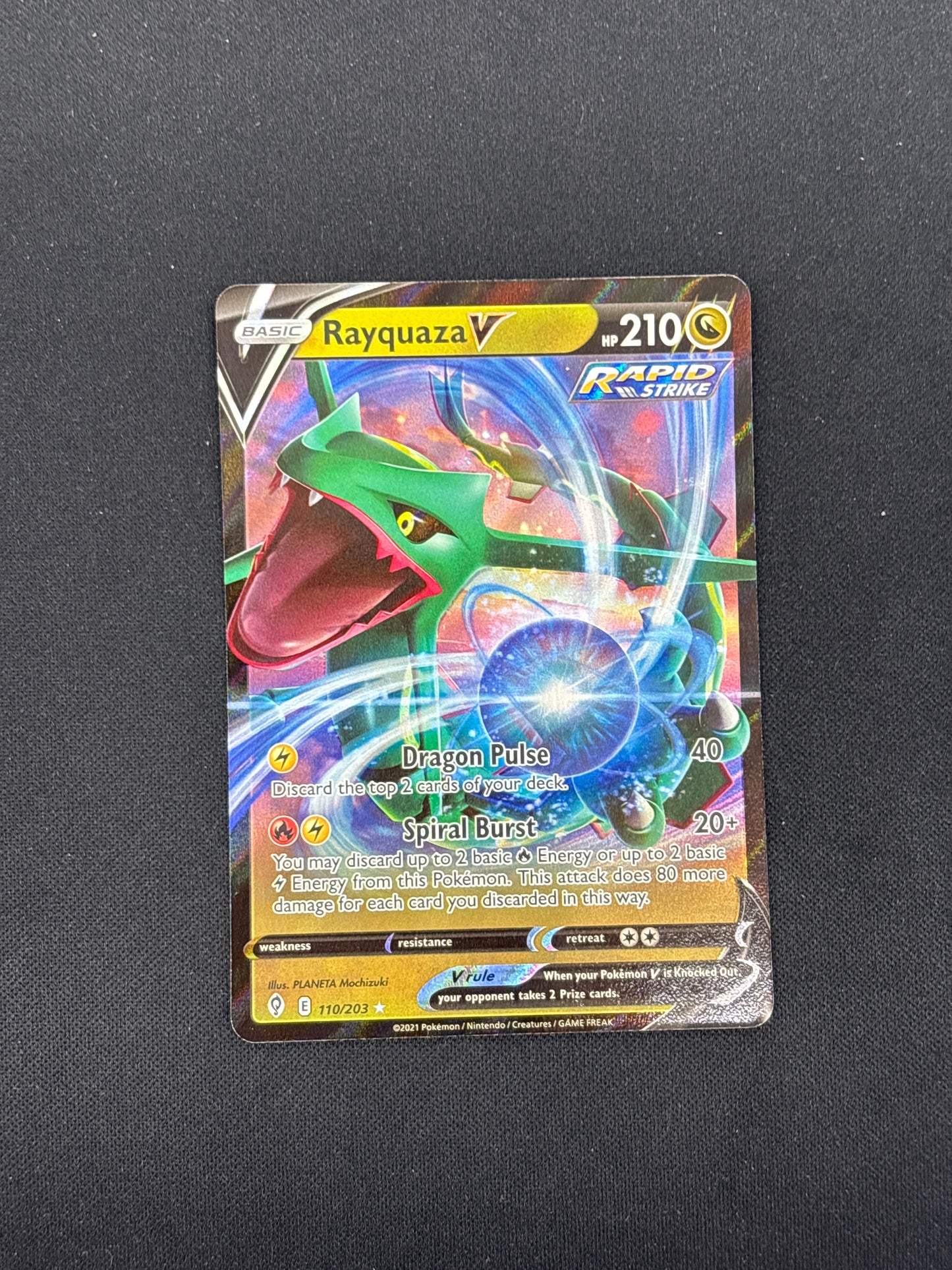 Auction Lot 185: Rayquaza V Full Art Card Conditions Vary