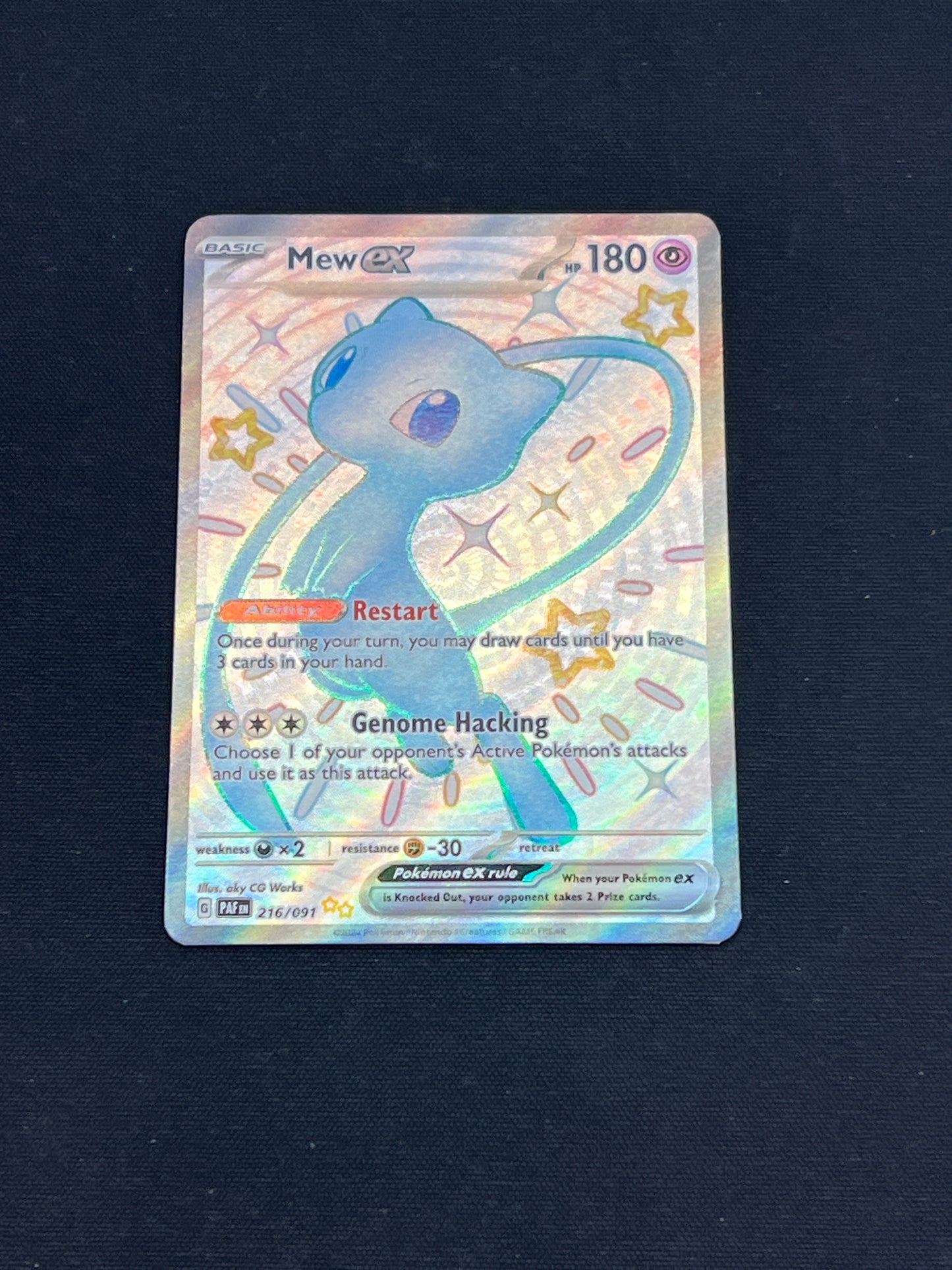 Auction Lot 376: Pokemon Cards Mew EX Full Art Paldean Fates Condition Vary