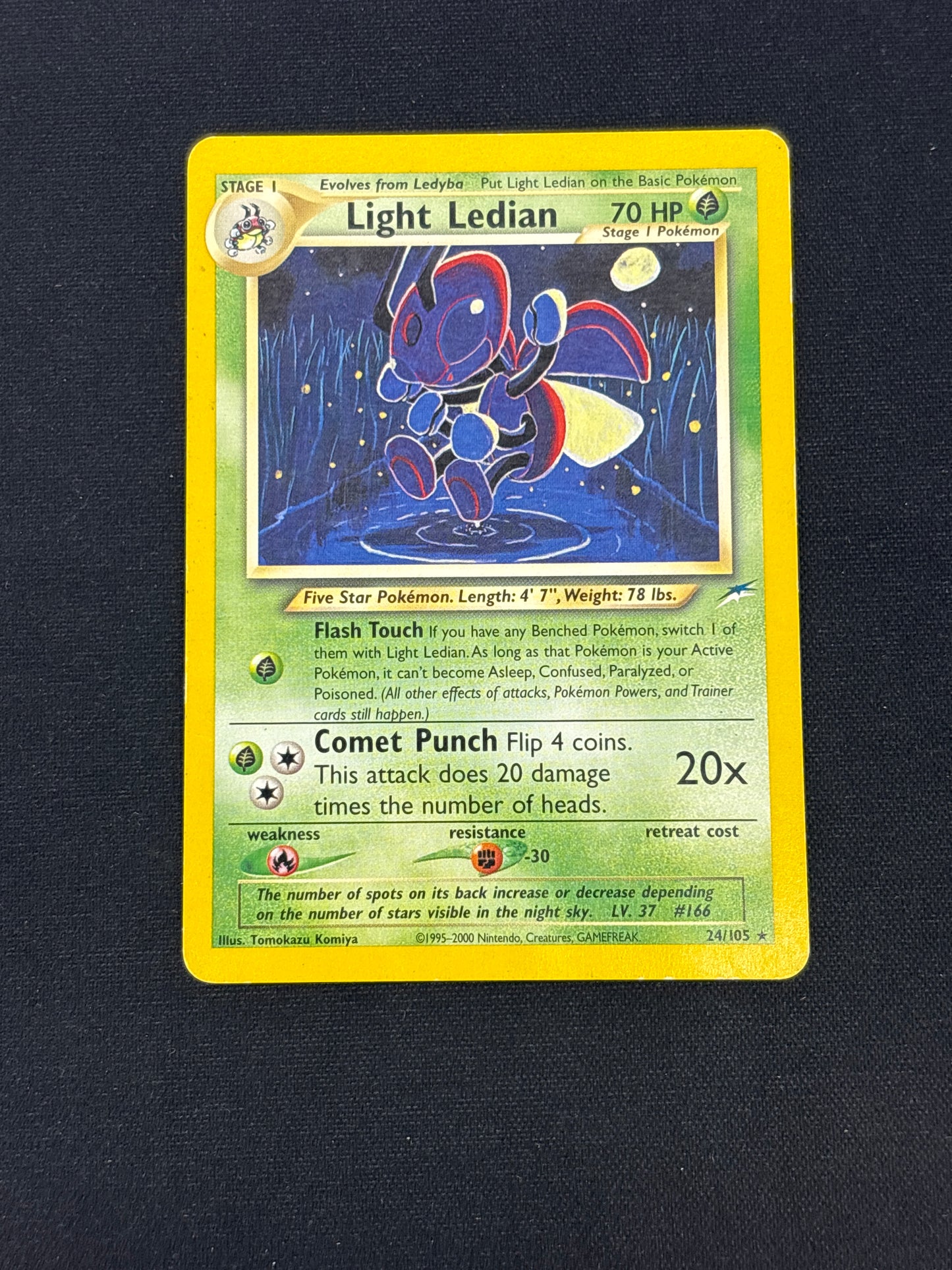 Auction Lot 9: Light Ledian Pokemon Neo Destiny Card Conditions Vary
