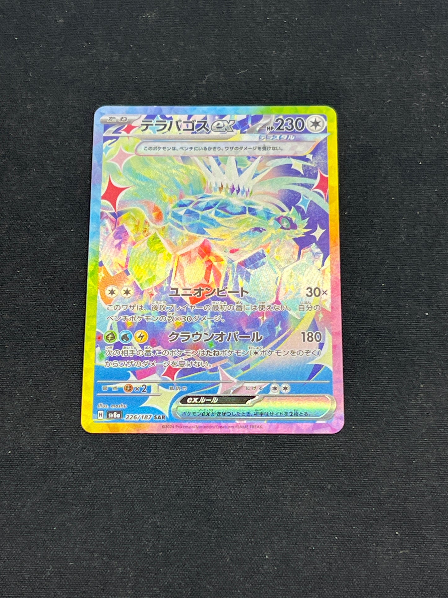 Auction Lot 255: Pokemon Cards Japanese Terapagos EX SAR Terastral Festival Condition Vary