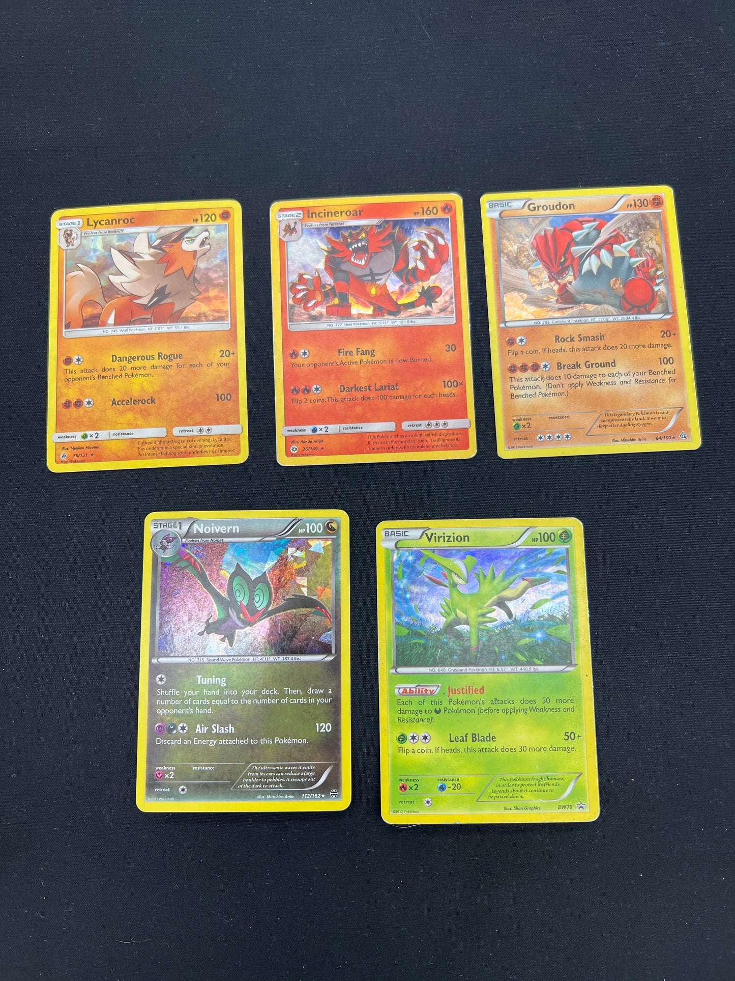 Auction Lot 225: Pokemon Cards Assorted Lot of 5 Cracked Ice Holos Conditions Vary