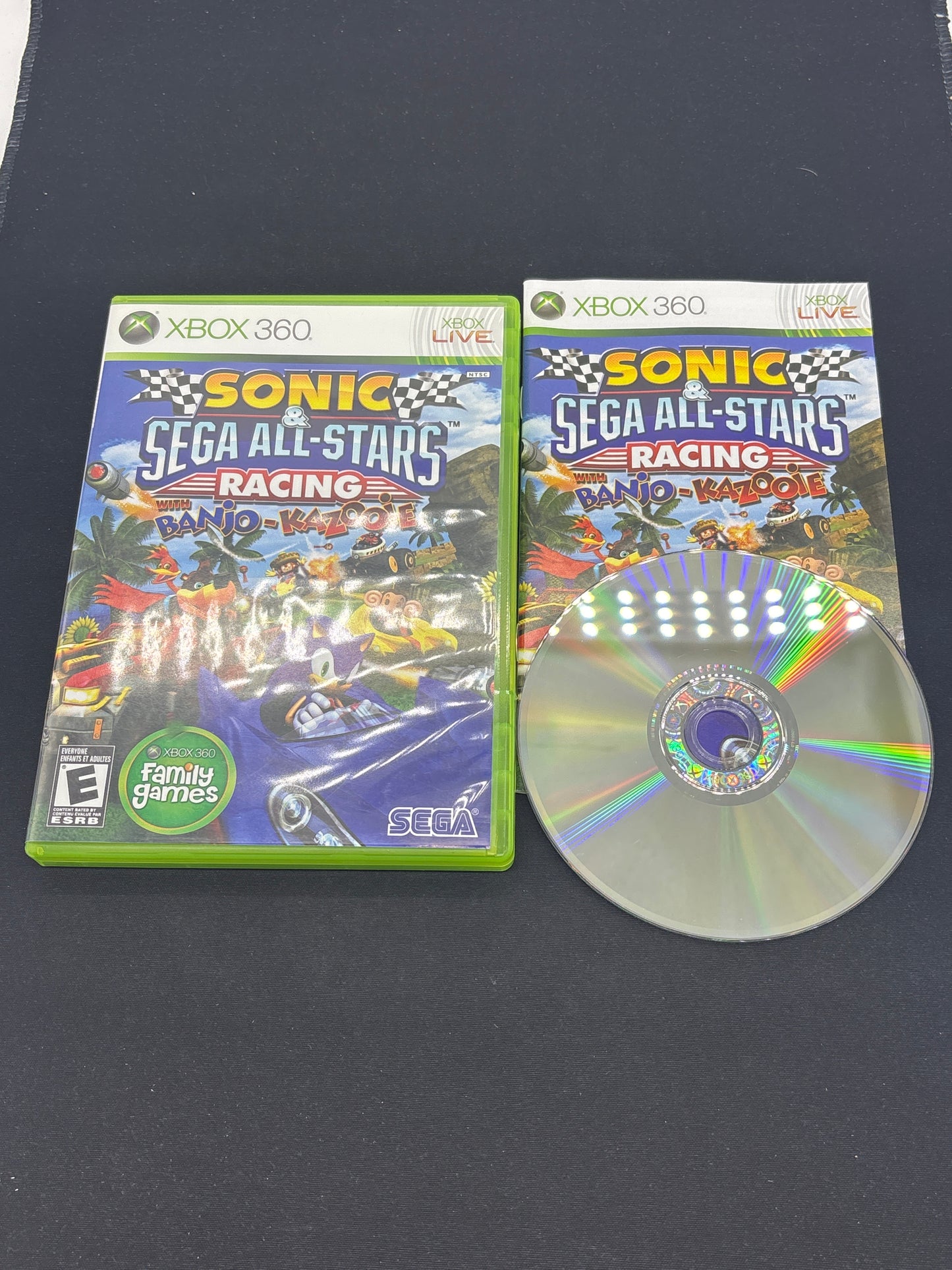 Auction Lot 152: XBOX 360 Video Game Sonic Sega All Stars Racing CIB