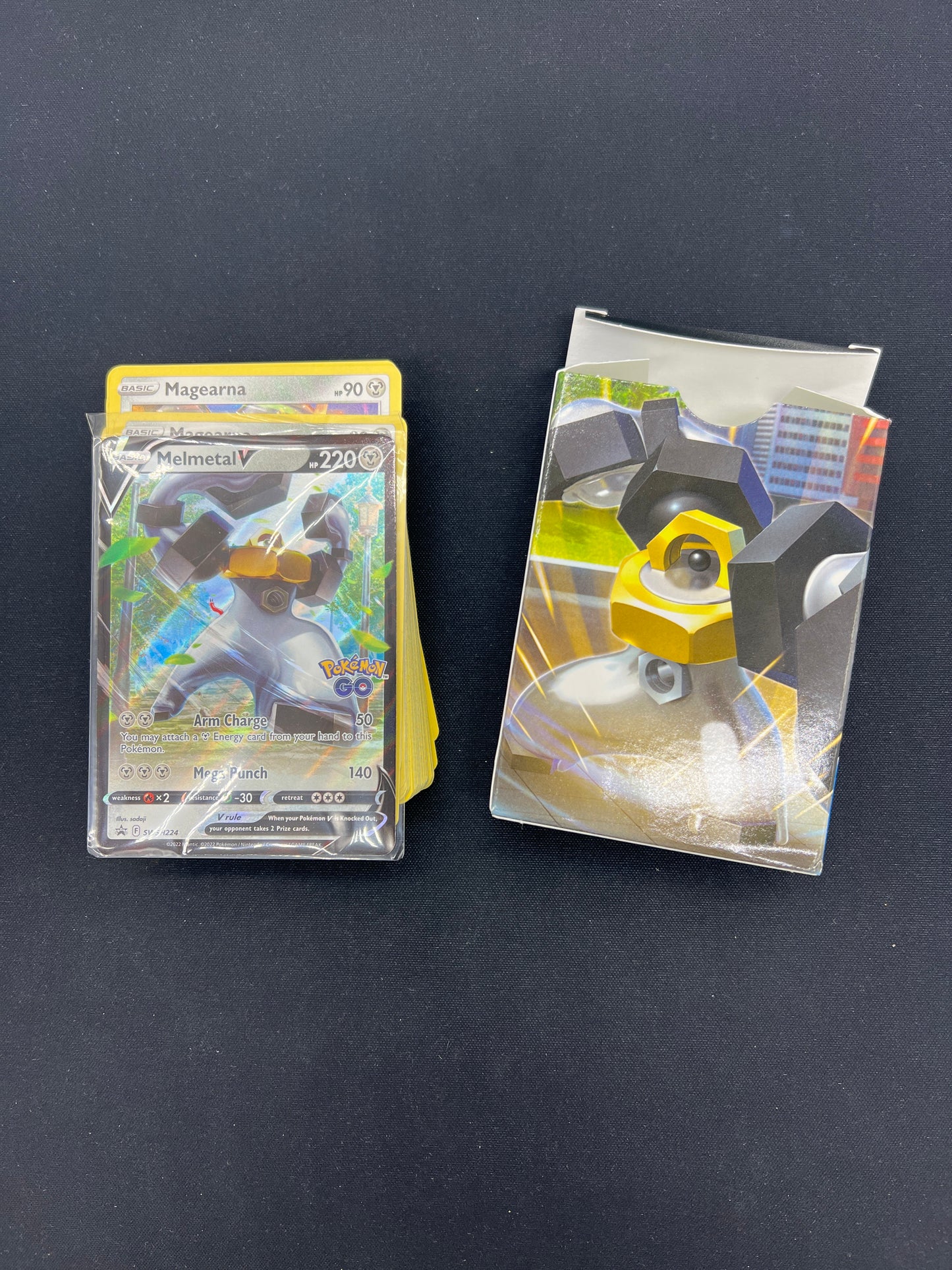 Auction Lot 203: Pokemon Go Battle Deck With Melmetal V Stamped Promo Full Art Condition Vary