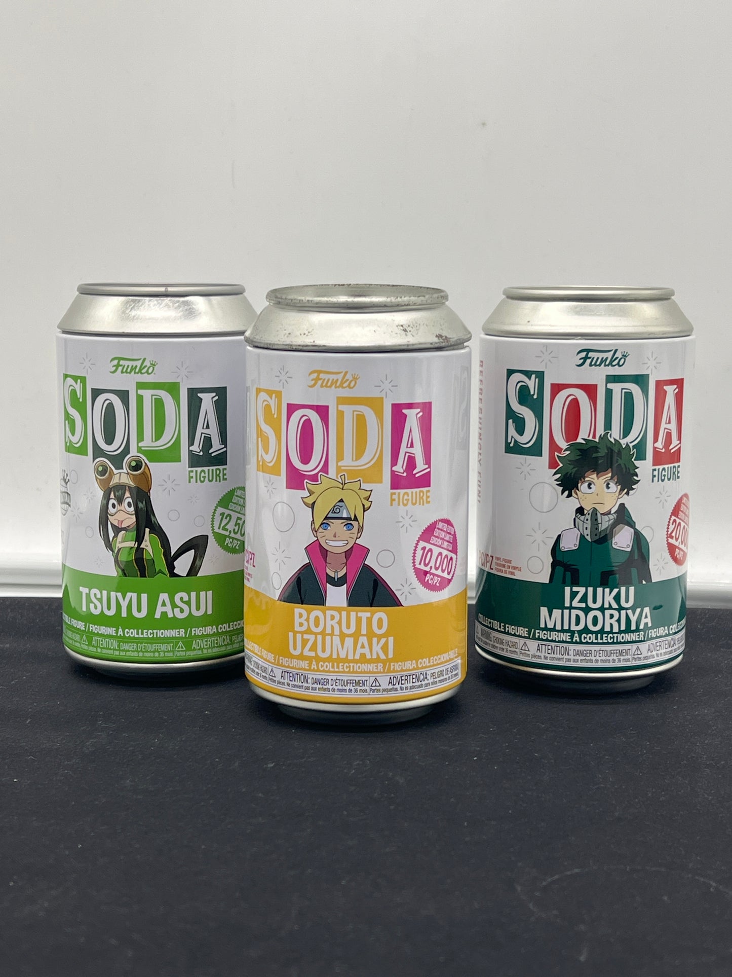 Auction Lot 46: Funko Soda Figures Lot of 3 Anime Characters Boruto Tsuyu Izuku