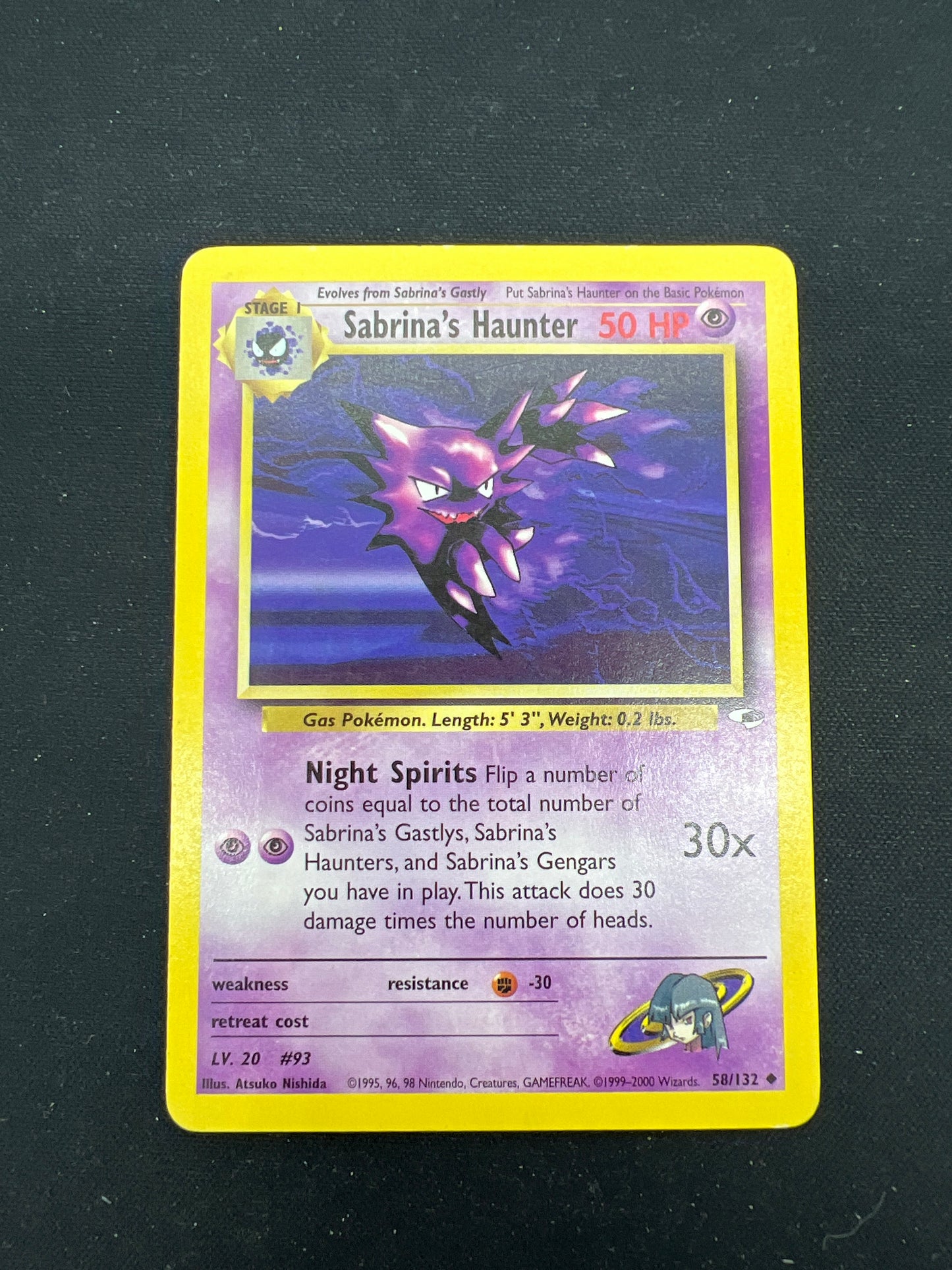Auction Lot 132: Pokemon Cards Gym Heroes Sabrina's Haunter Conditions Vary