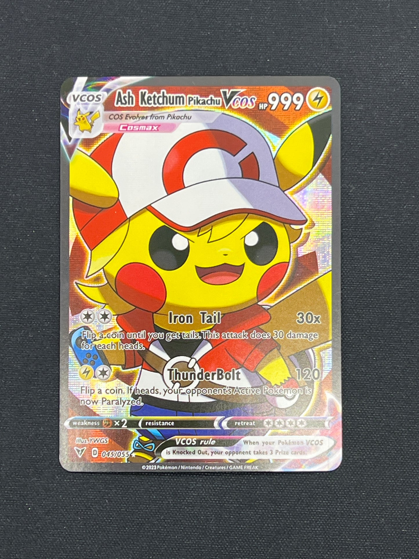 Auction Lot 434: Pokemon Cards CUSTOM Ash Ketchum Pikachu Conditions Vary