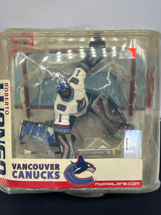 Auction Lot 1: McFarlene Roberto Luongo Autograph Figure Opened. Authenticity Unknown