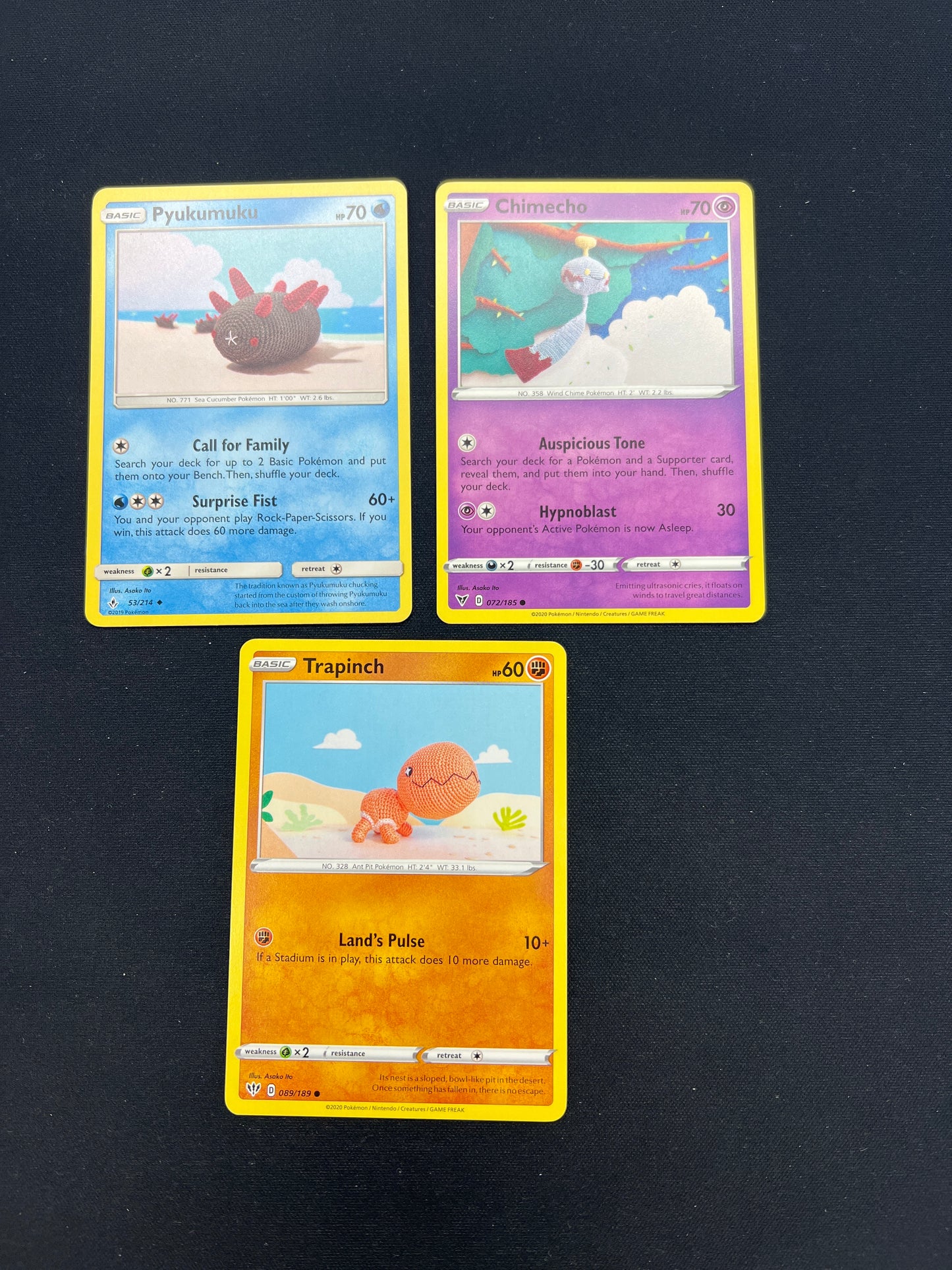 Auction Lot 220: Pokemon Cards Lot of 3 Assorted Asako Ito Art Conditions Vary