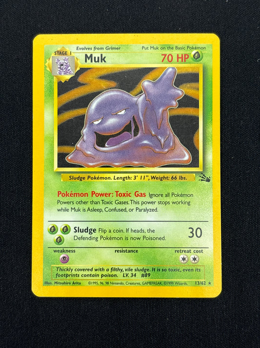 Auction Lot 30: Muk Holo Pokemon WOTC Fossil Card Conditions Vary