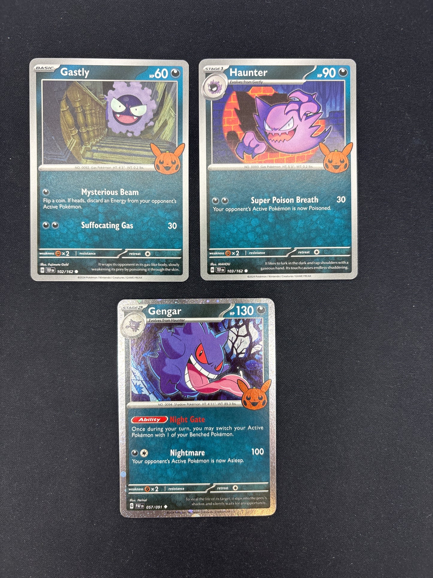 Auction Lot 348: Pokemon Cards Trick or Trade Gastly Evolution Line Condition Vary