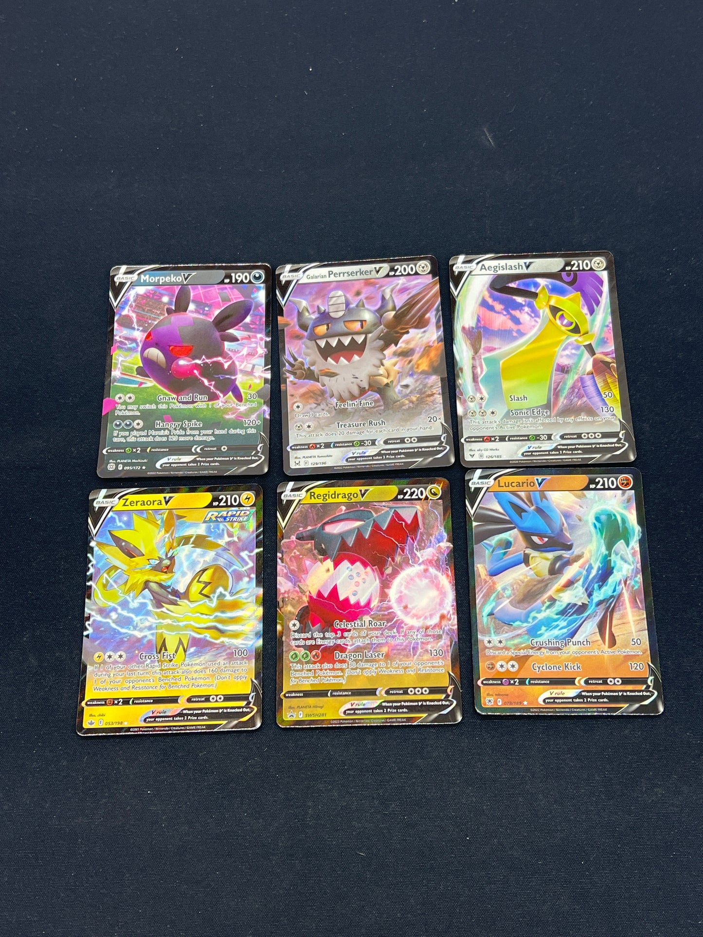 Auction Lot 309: Pokemon Cards SWSH Full Art V Lot Conditions Vary