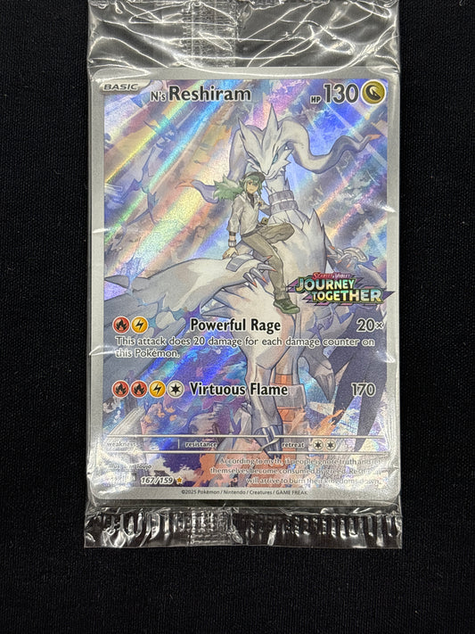 Auction Lot 35: N’s Reshiram Boxtopper Promo Pokemon Journey Together Sealed