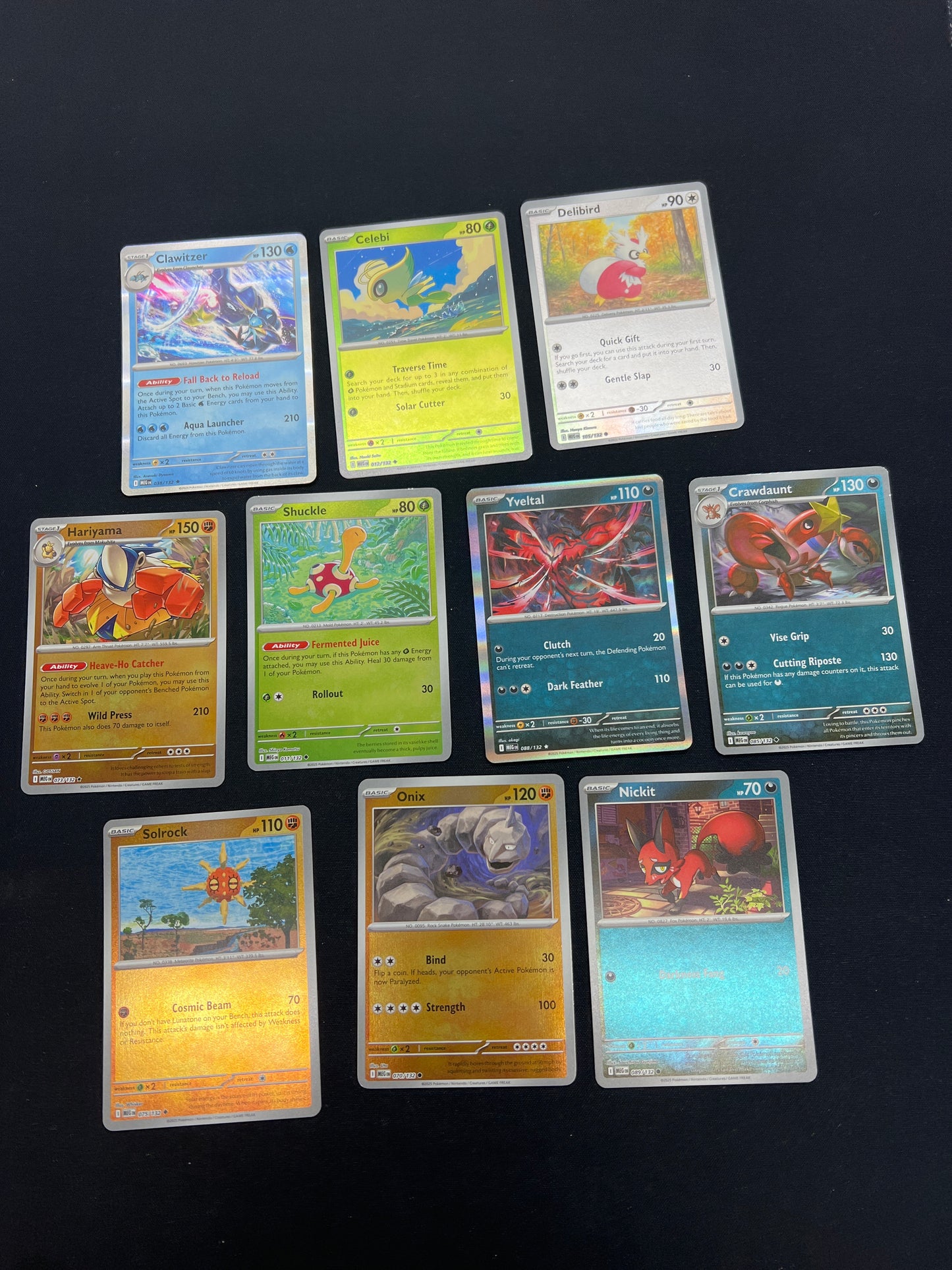 Auction Lot 255: Pokemon Cards Lot of 10 Assorted Reverse Holos Mega Evolutions Conditions Vary