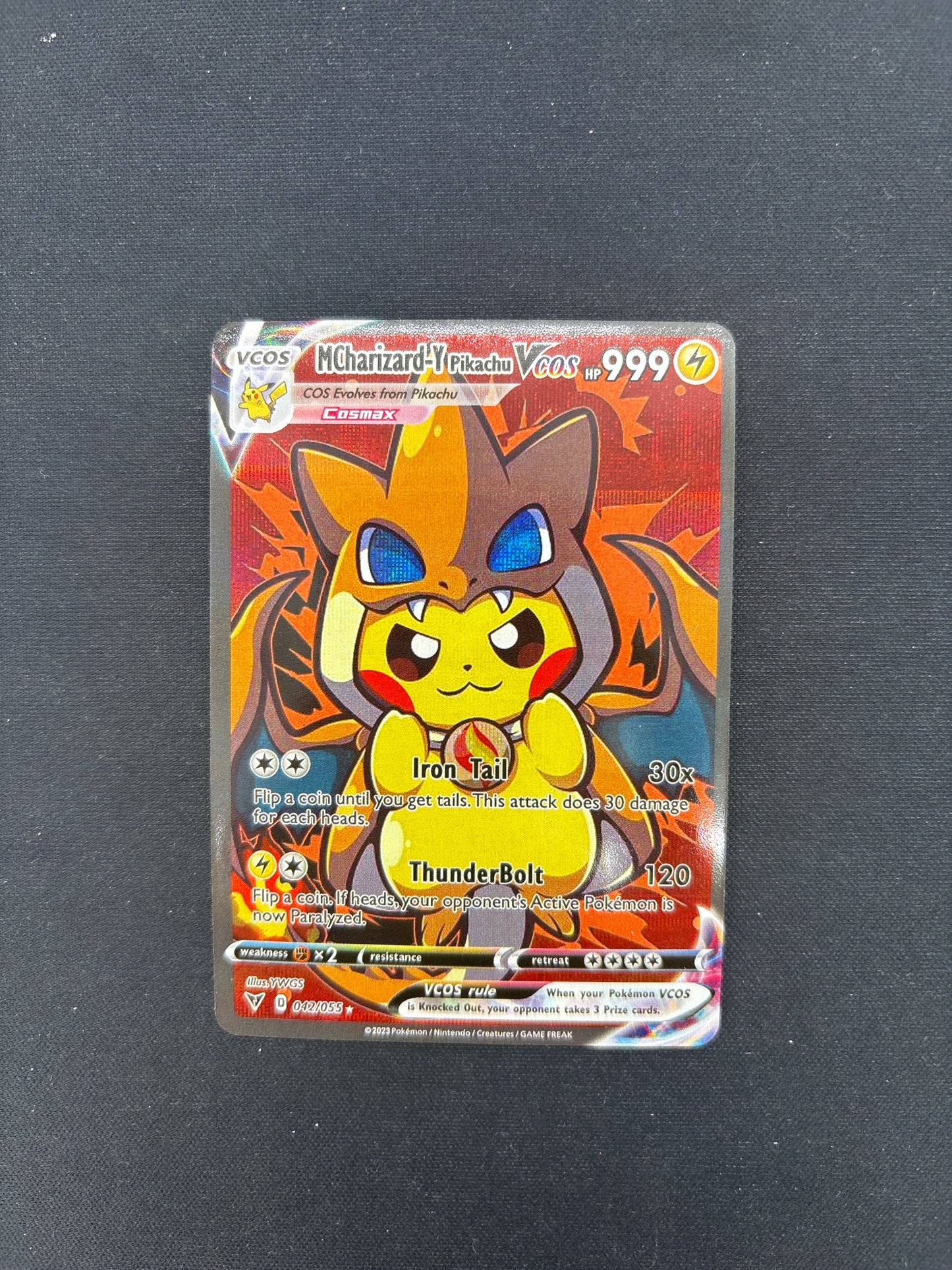 Auction Lot 314: Pokemon Card (CUSTOM) Pikachu Poncho M Charizard-Y Conditions Vary