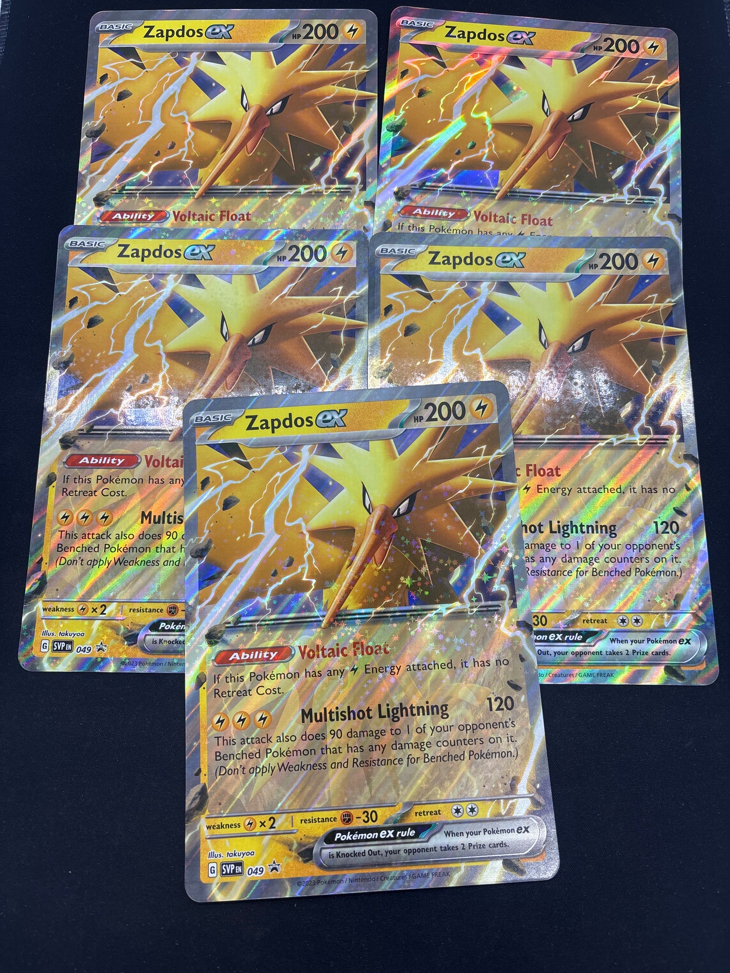 Auction Lot 179: Pokemon Cards JUMBO Zapdos EX Lot Condition Vary