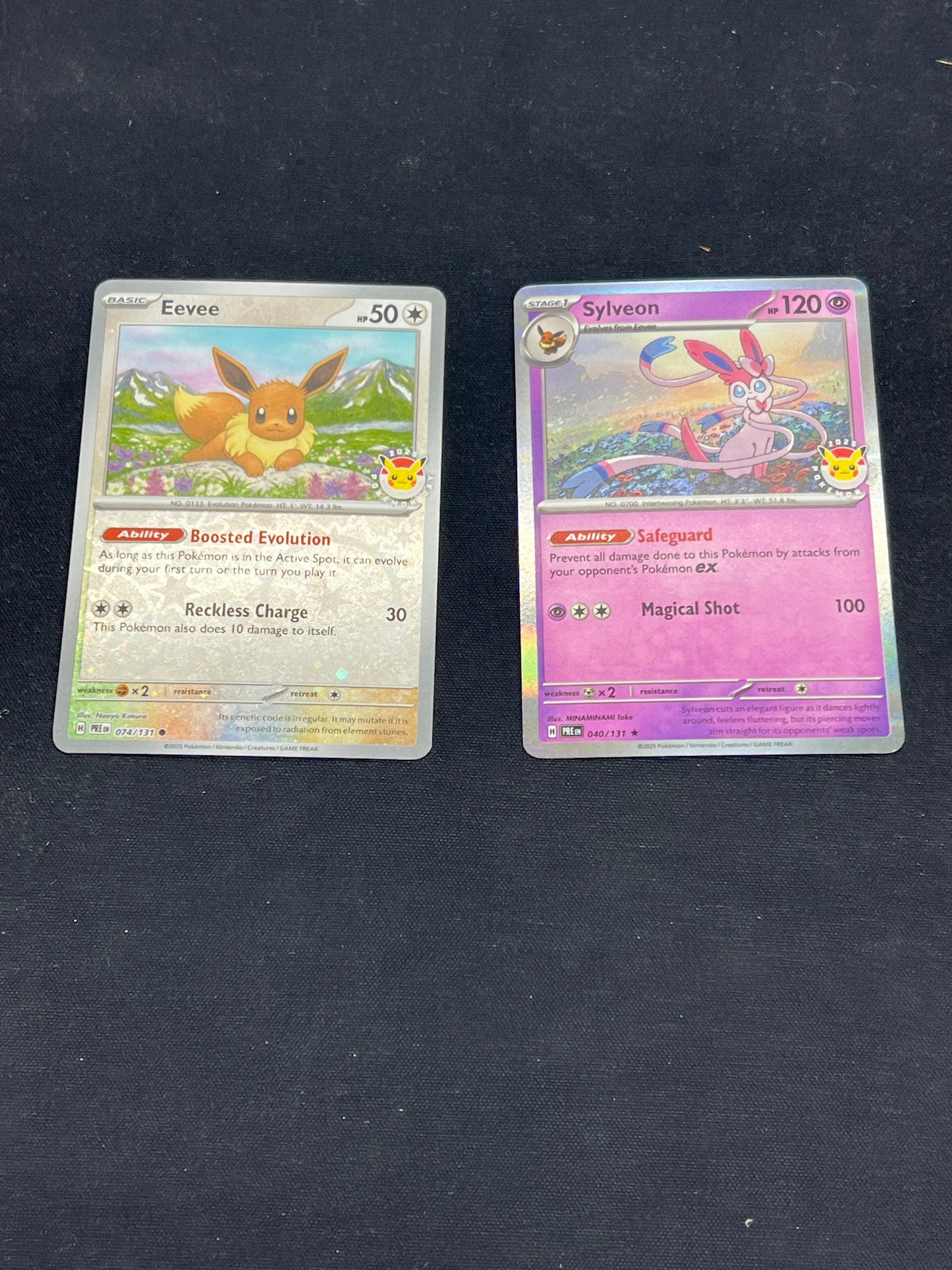 Auction Lot 272: Pokemon Cards Assorted Lot of 2 Eevee Sylveon Pokemon Day Stamped Holos Conditions Vary