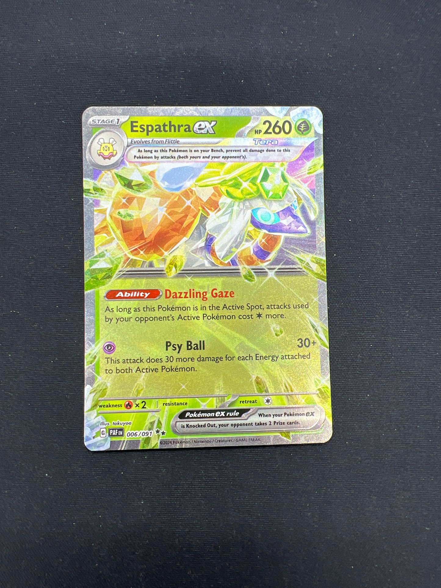 Auction Lot 243: Pokemon Card Espathra EX Paldean Fates Conditions Vary