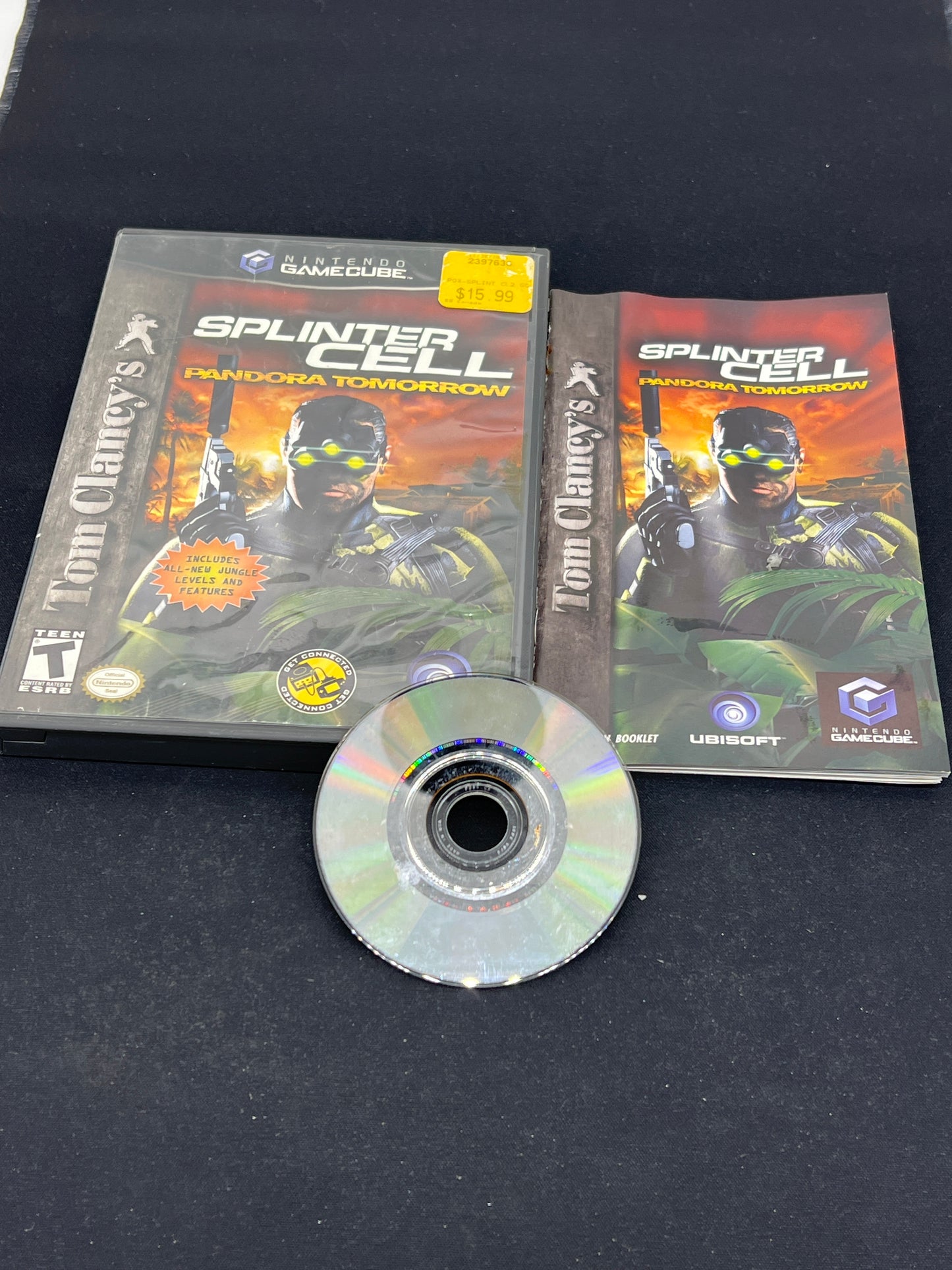 Auction Lot 19: Nintendo Gamecube Video Game Tom Clancy Splinter Cell Pandora Tomorrow CIB