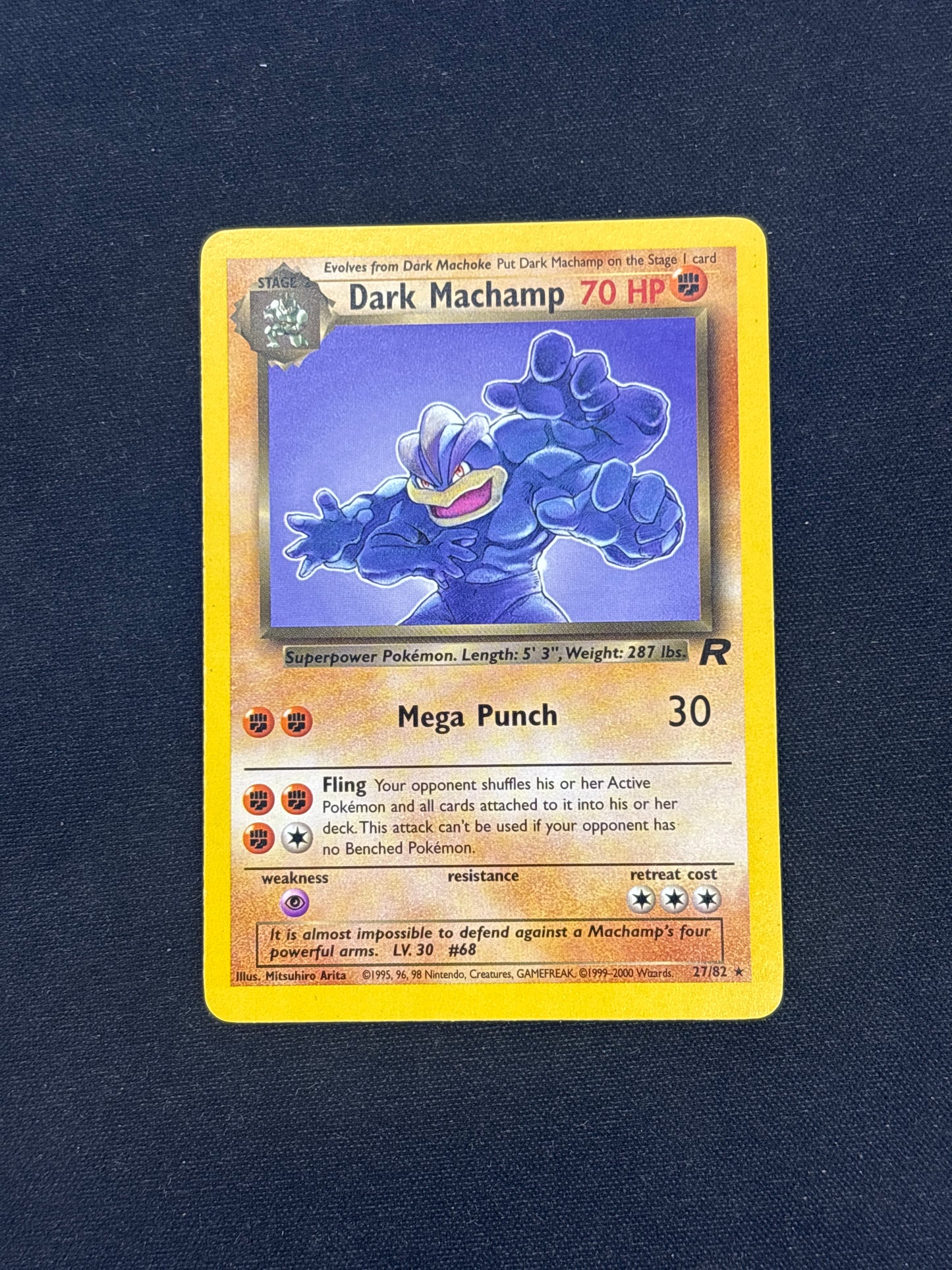 Auction Lot 94: Pokemon Cards Dark Machamp Non Holo Rare Condition Vary