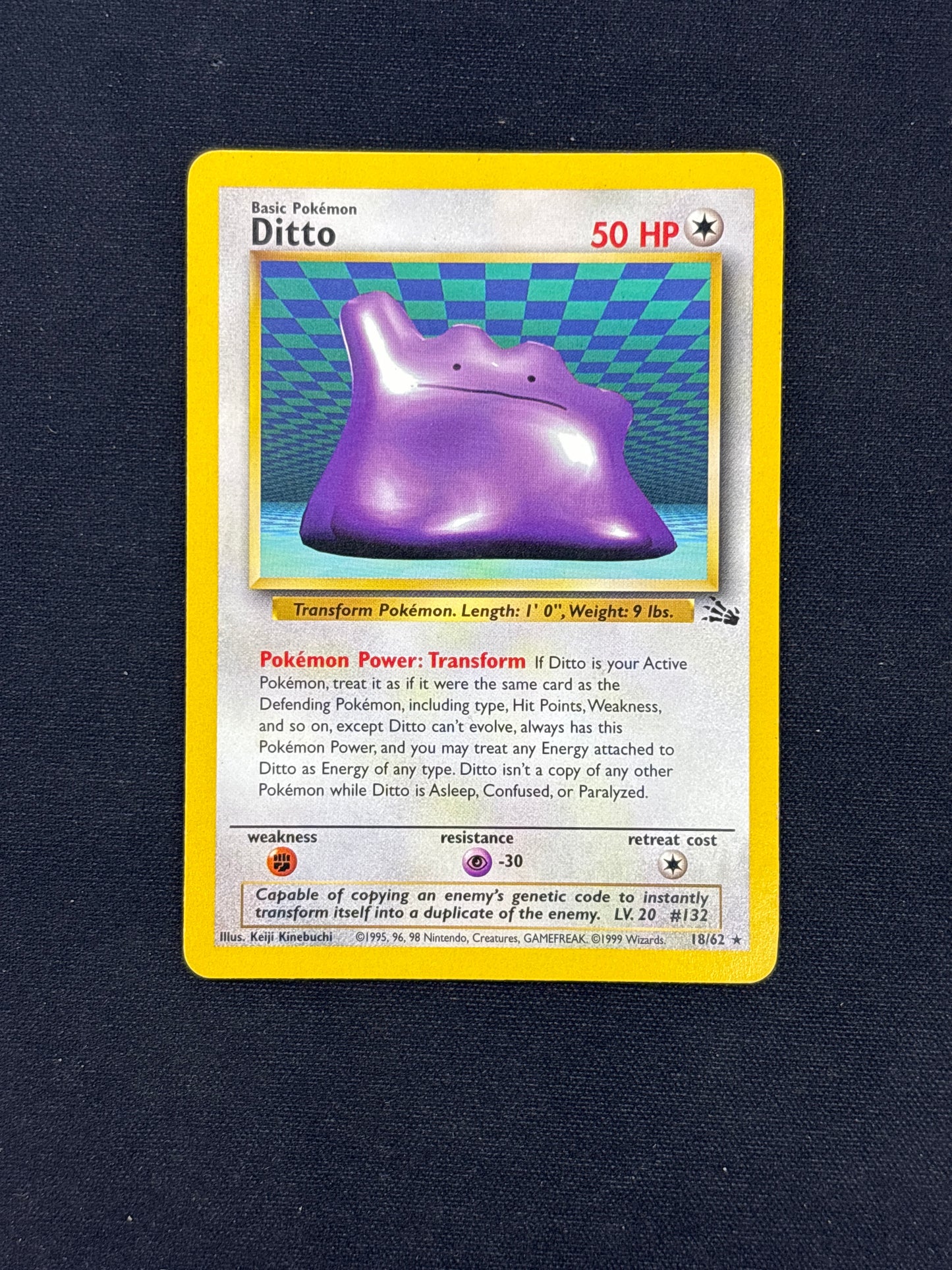 Auction Lot 137: Pokemon Card Ditto Fossil Conditions Vary