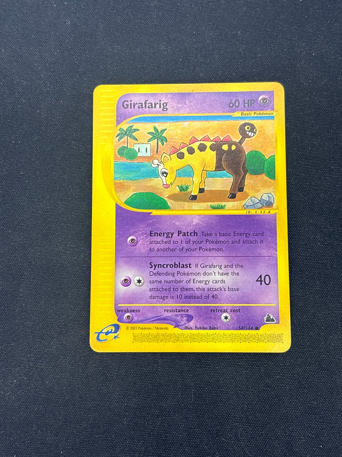 Auction Lot 284: Pokemon Cards Skyridge Girafarig Condition Vary