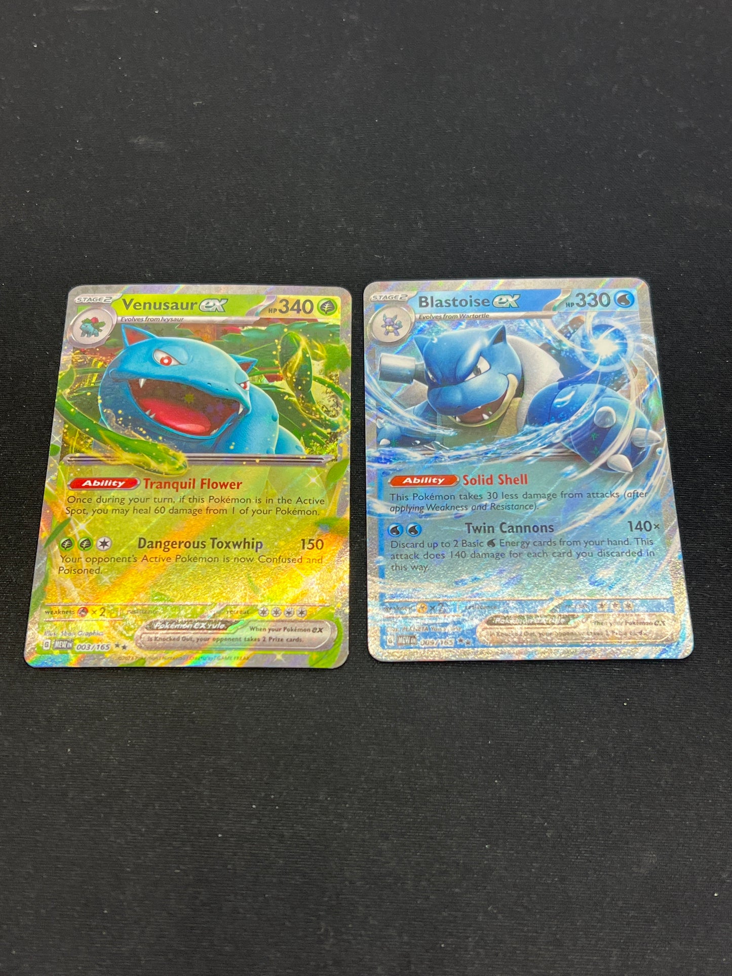 Auction Lot 32: Pokemon Cards Blastoise and Venusaur EX Blooming Waters Promos Conditions Vary
