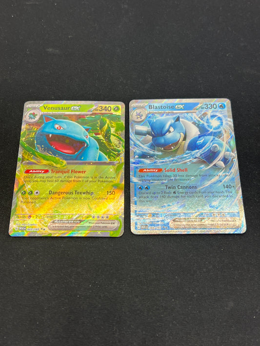 Auction Lot 32: Pokemon Cards Blastoise and Venusaur EX Blooming Waters Promos Conditions Vary