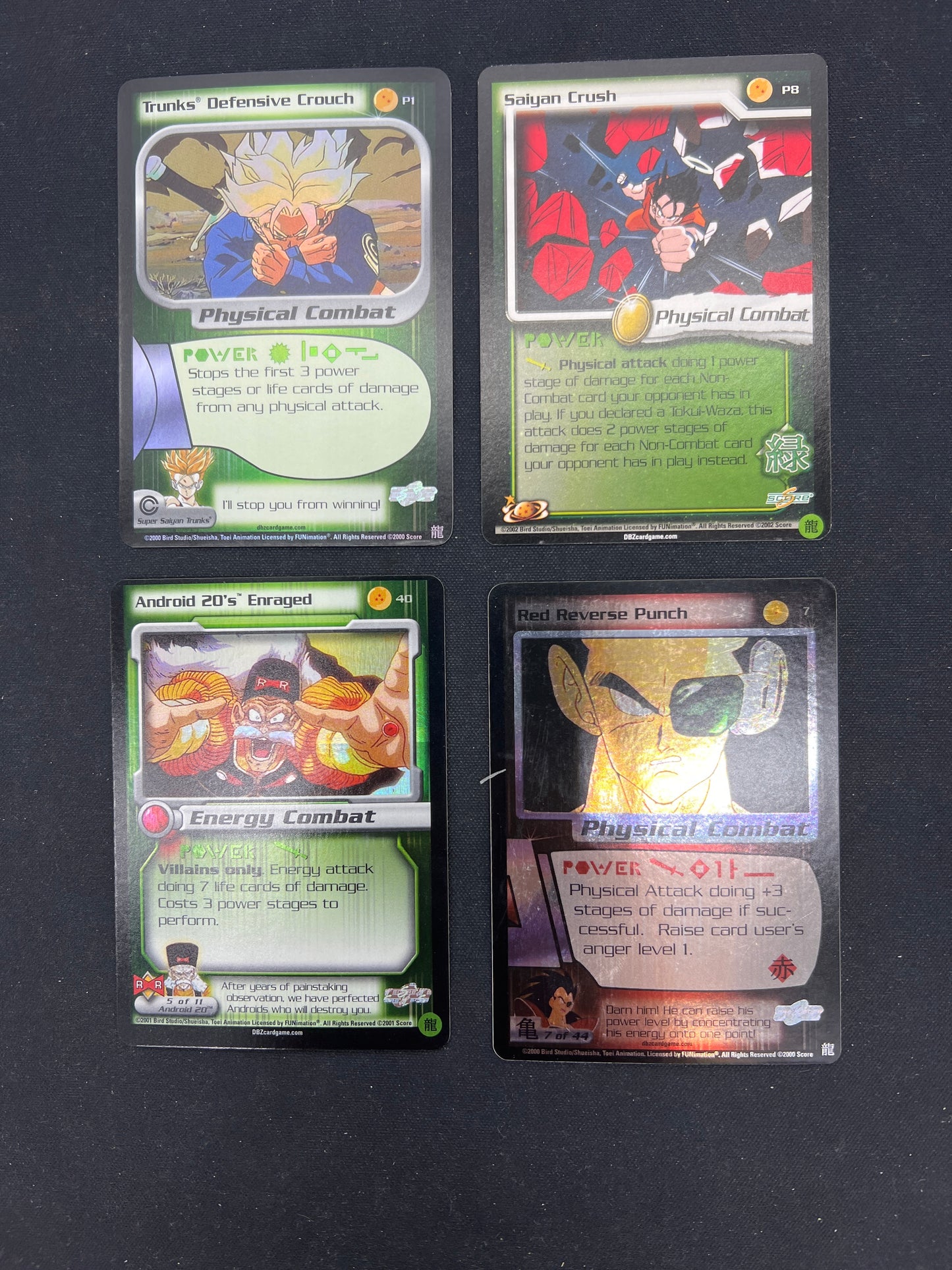 Auction Lot 45: Assorted Lot of 4 Dragon Ball Z Cards Conditions Vary