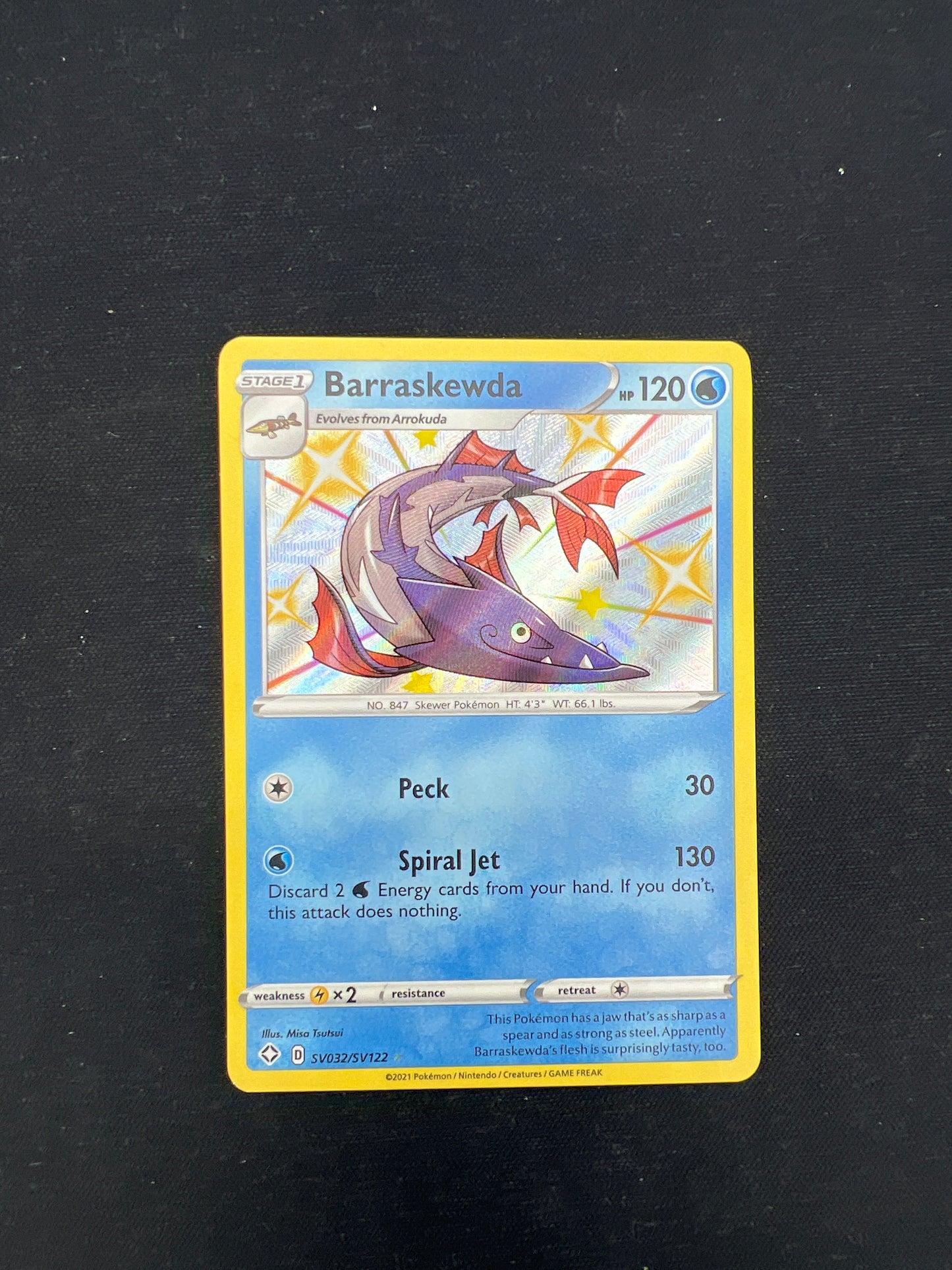 Auction Lot 226: Pokemon Cards Barraskewda Baby Shiny Condition Vary