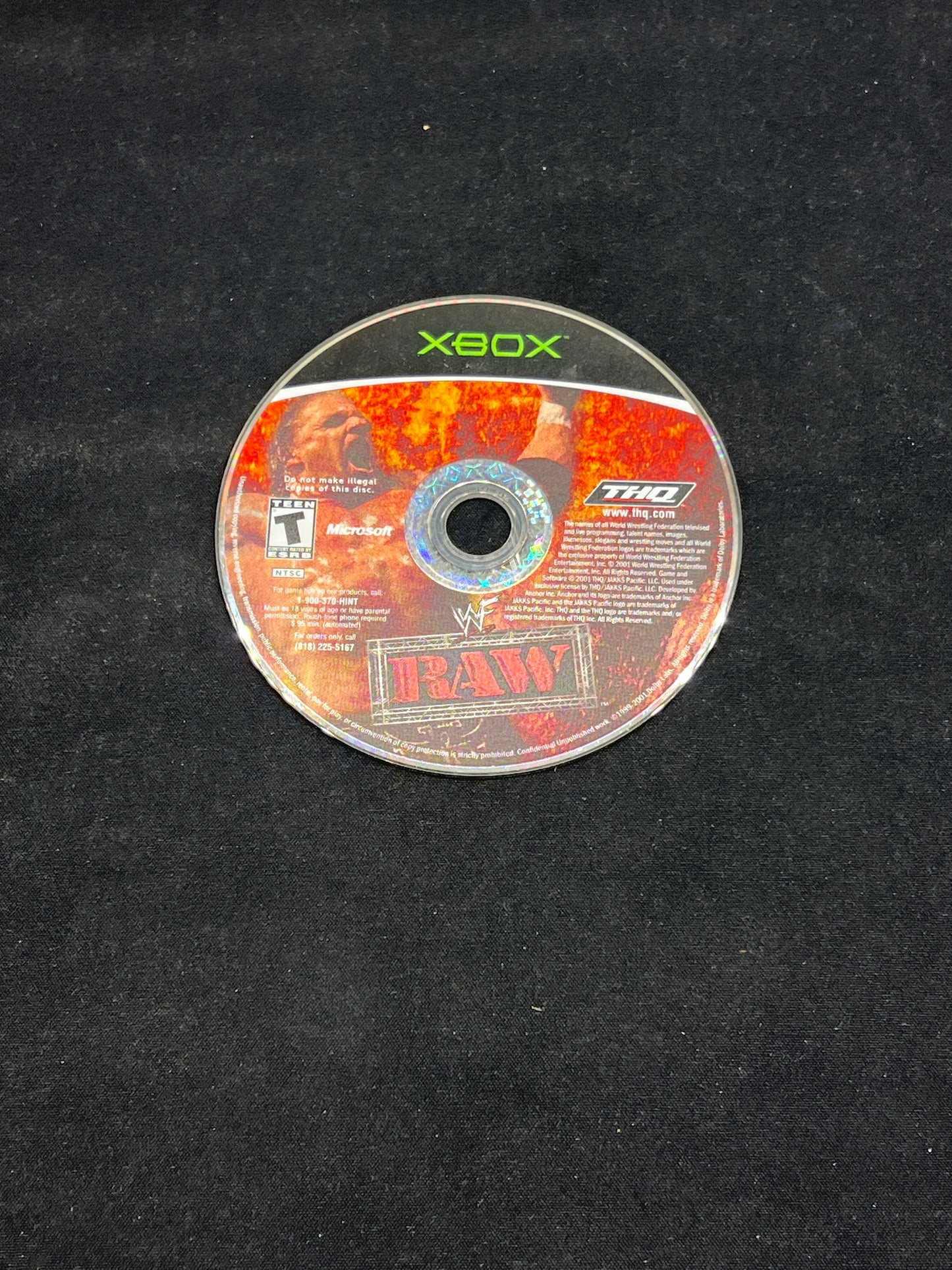 Auction Lot 140: XBOX WWE Raw Disc Only
