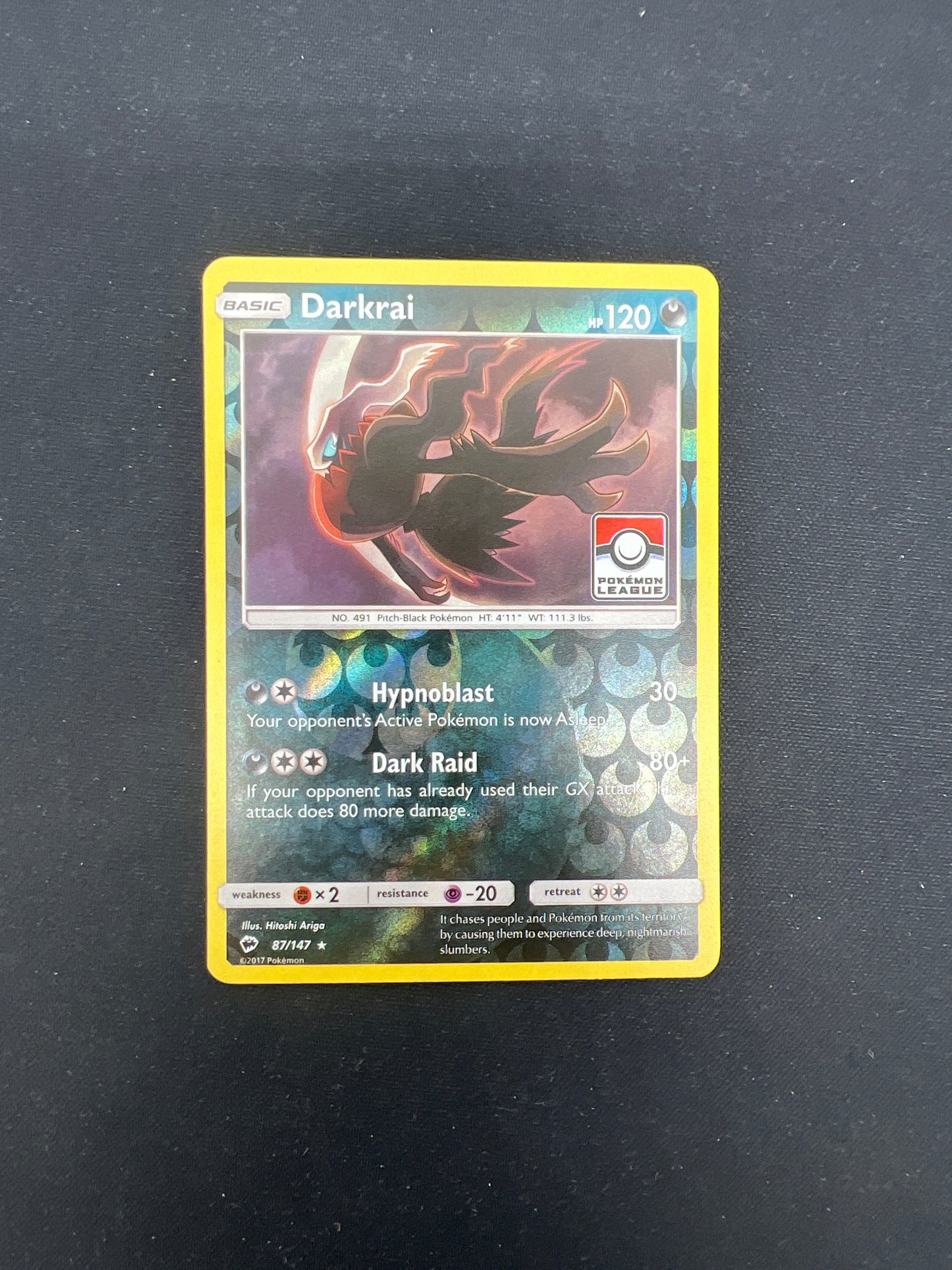 Auction Lot 110: Pokemon Cards Darkrai Holo Pokemon League Stamped Condition Vary