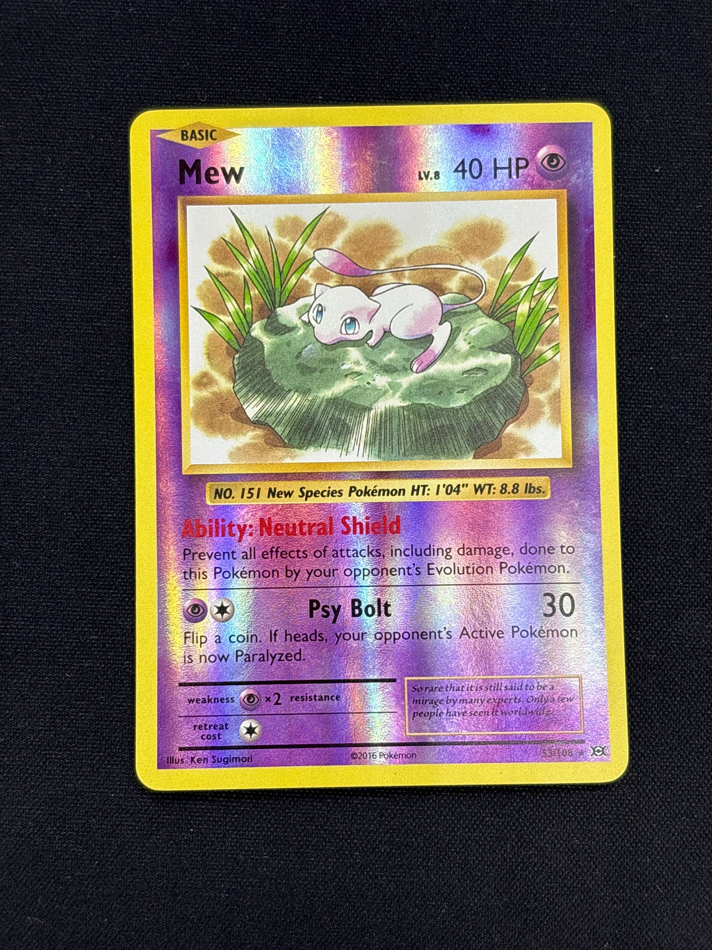 Auction Lot 5: Mew Reverse Holo Pokemon XY Evolutions Card Conditions Vary
