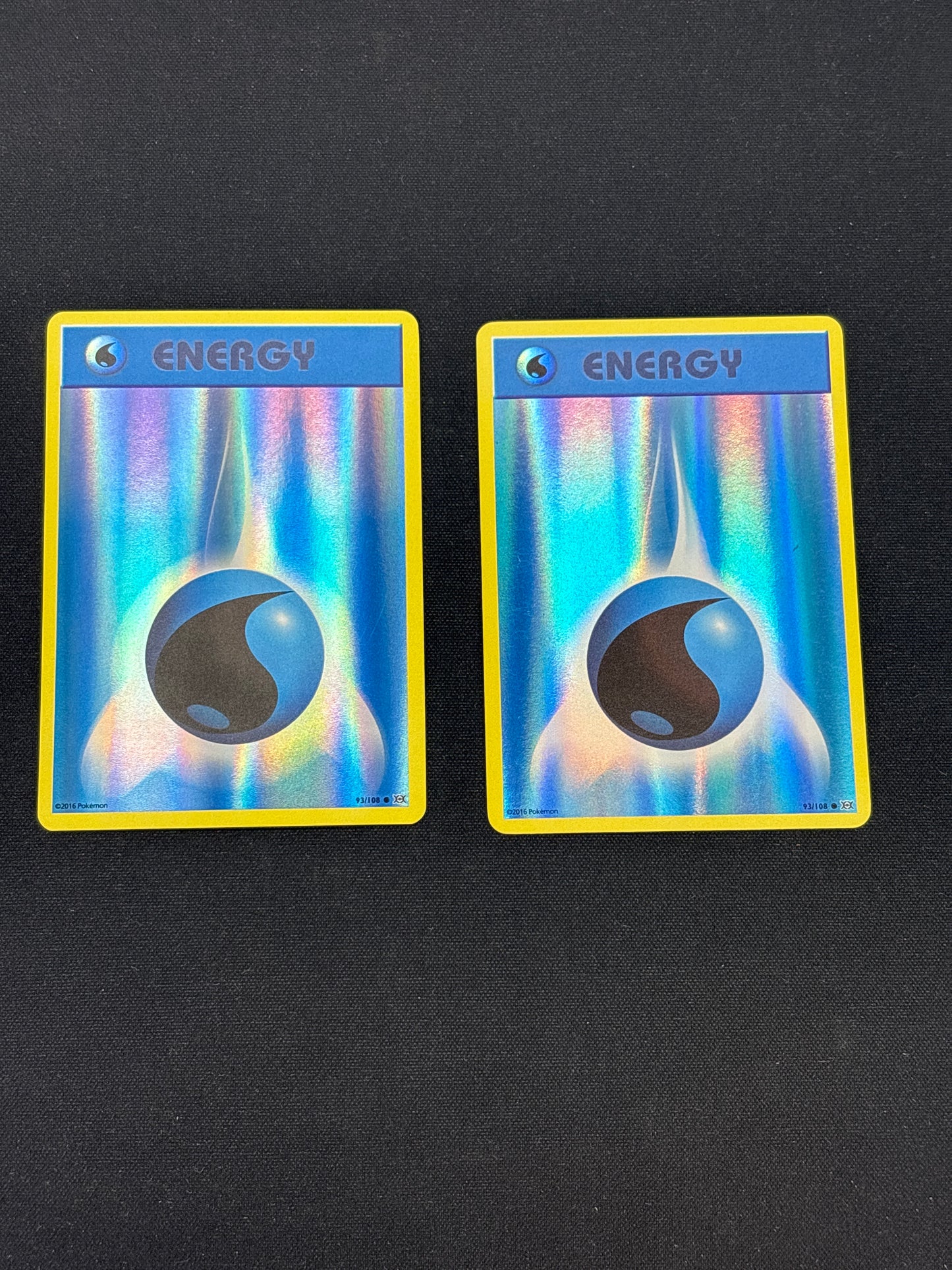 Auction Lot 61: Pokemon Water Holo Energy Card Lot Conditions Vary