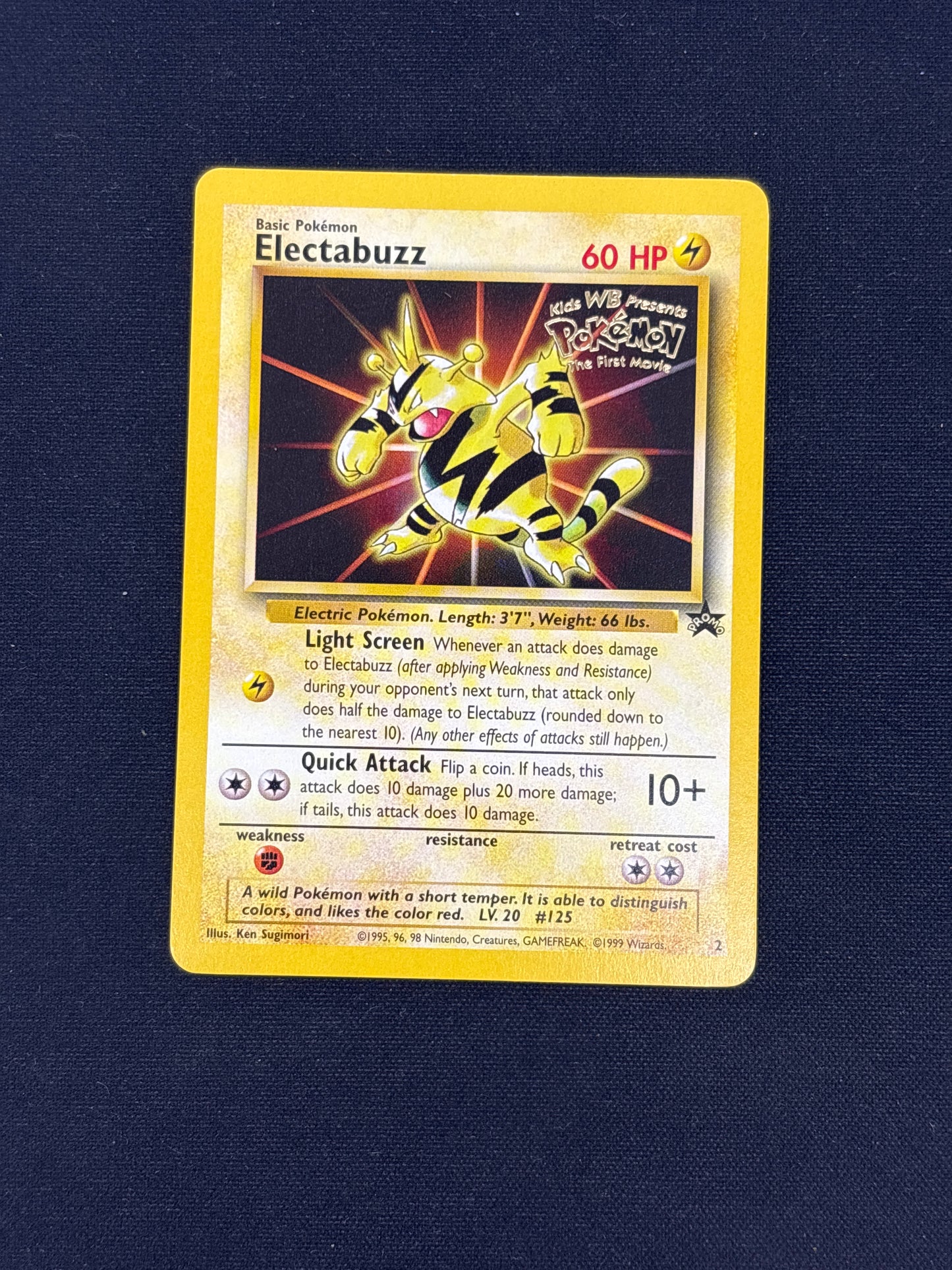Auction Lot 98: Pokemon Card Electabuzz The First Movie WOTC Black Star Promo Conditions Vary